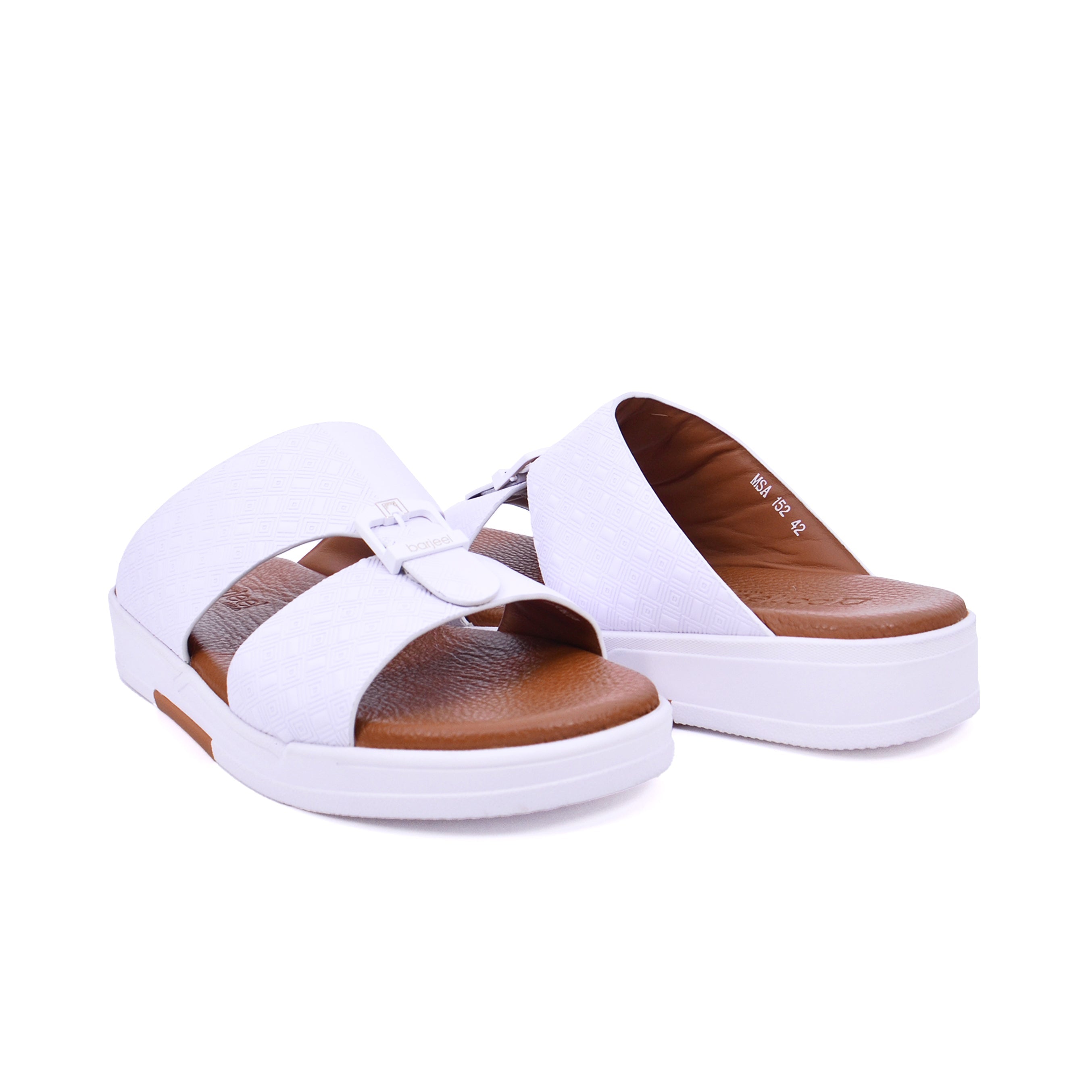 Barjeel Uno MSA 152 Men's Sandals #color_White