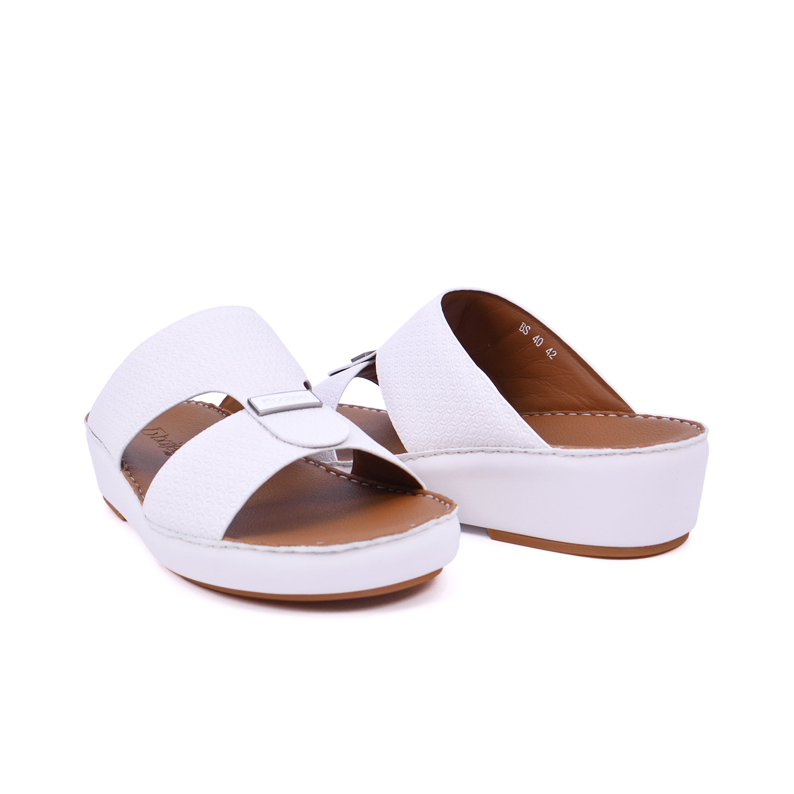 Barjeel Uno BS 40 Men's Sandals #color_White