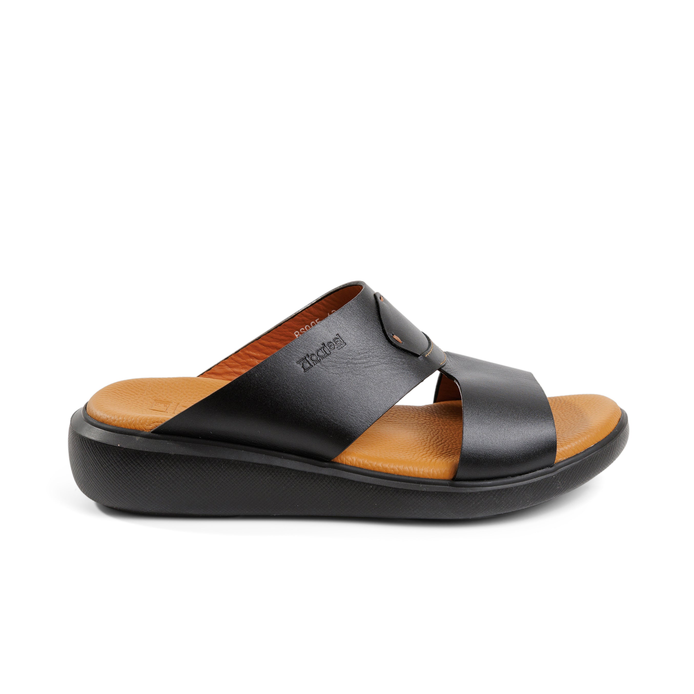 Barjeel Uno BS005 Men's Sandals #color_Black