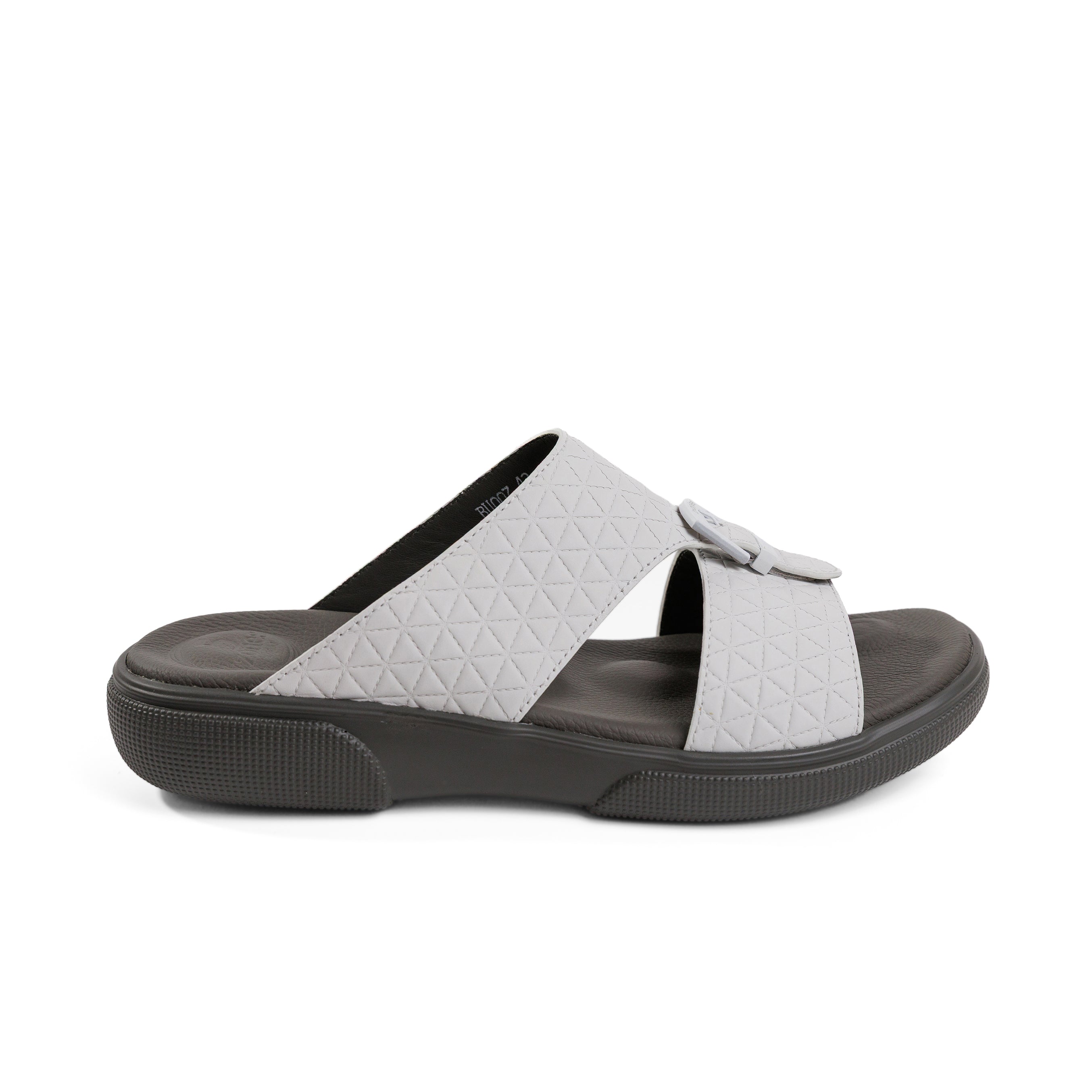 Barjeel Uno BU007 Men's Sandals #color_White