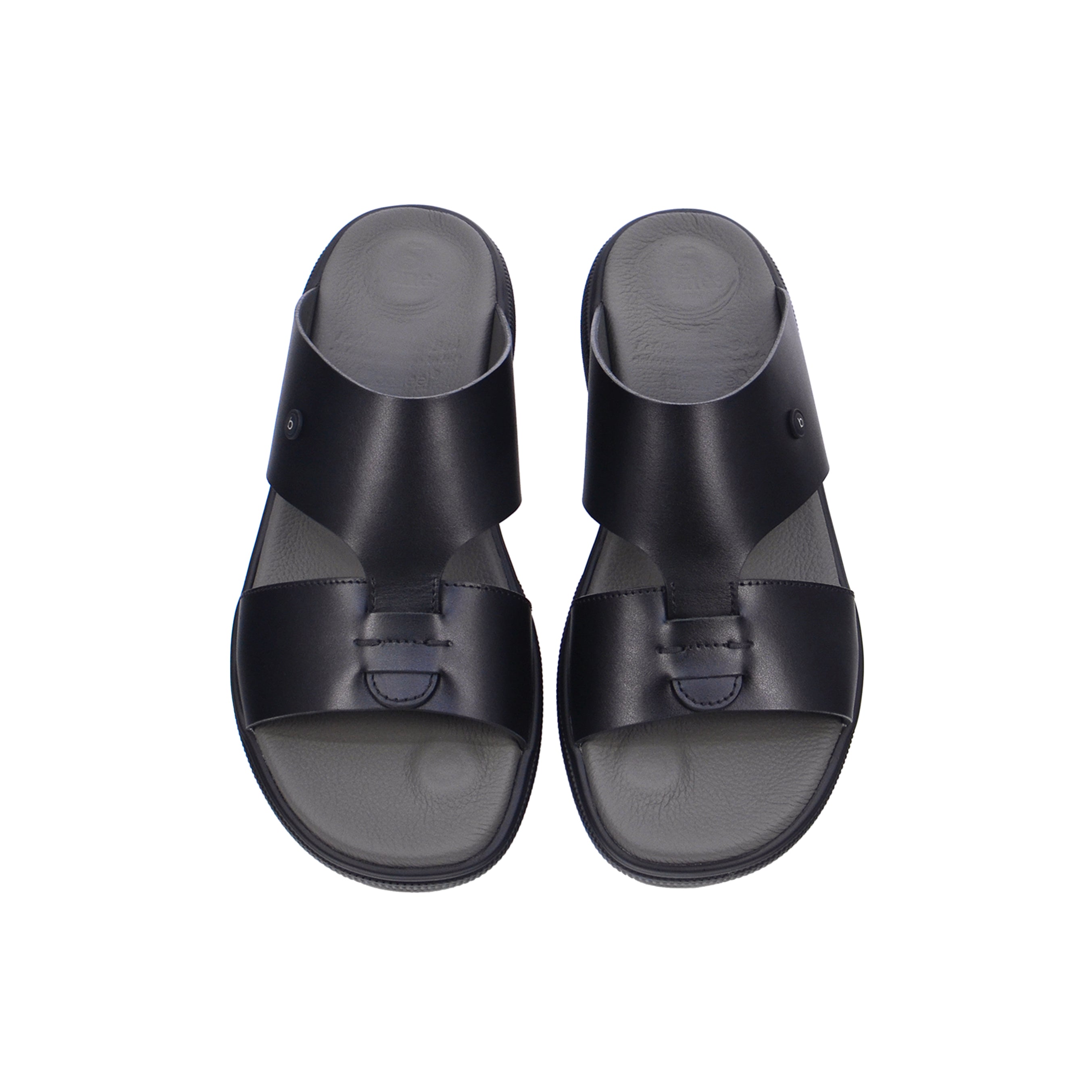 Barjeel Uno BU009 Men's Sandals #color_Black