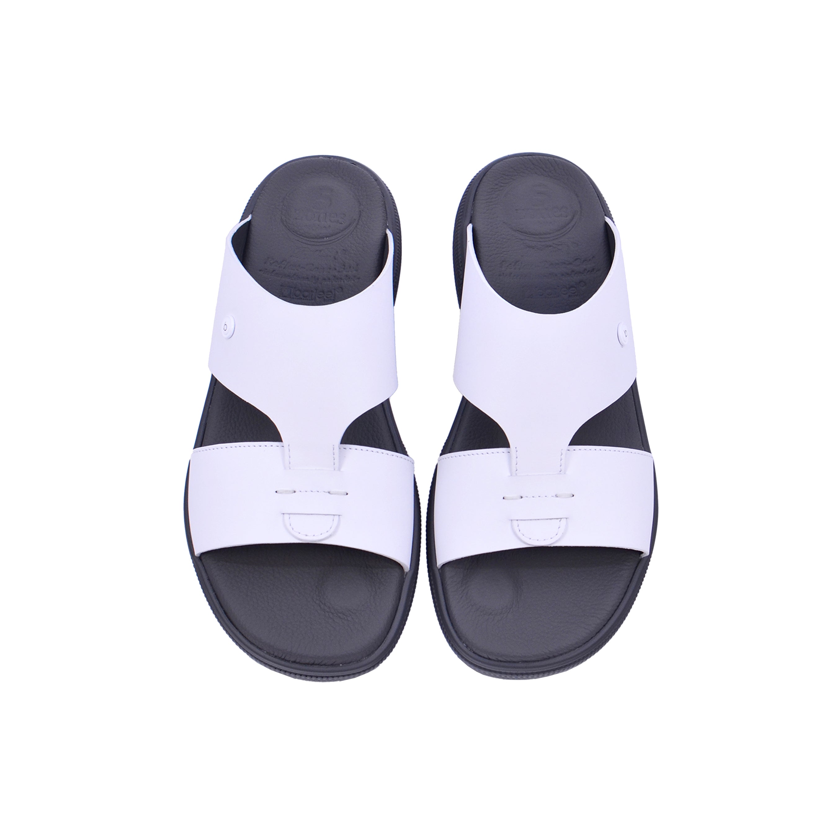 Barjeel Uno BU009 Men's Sandals #color_White