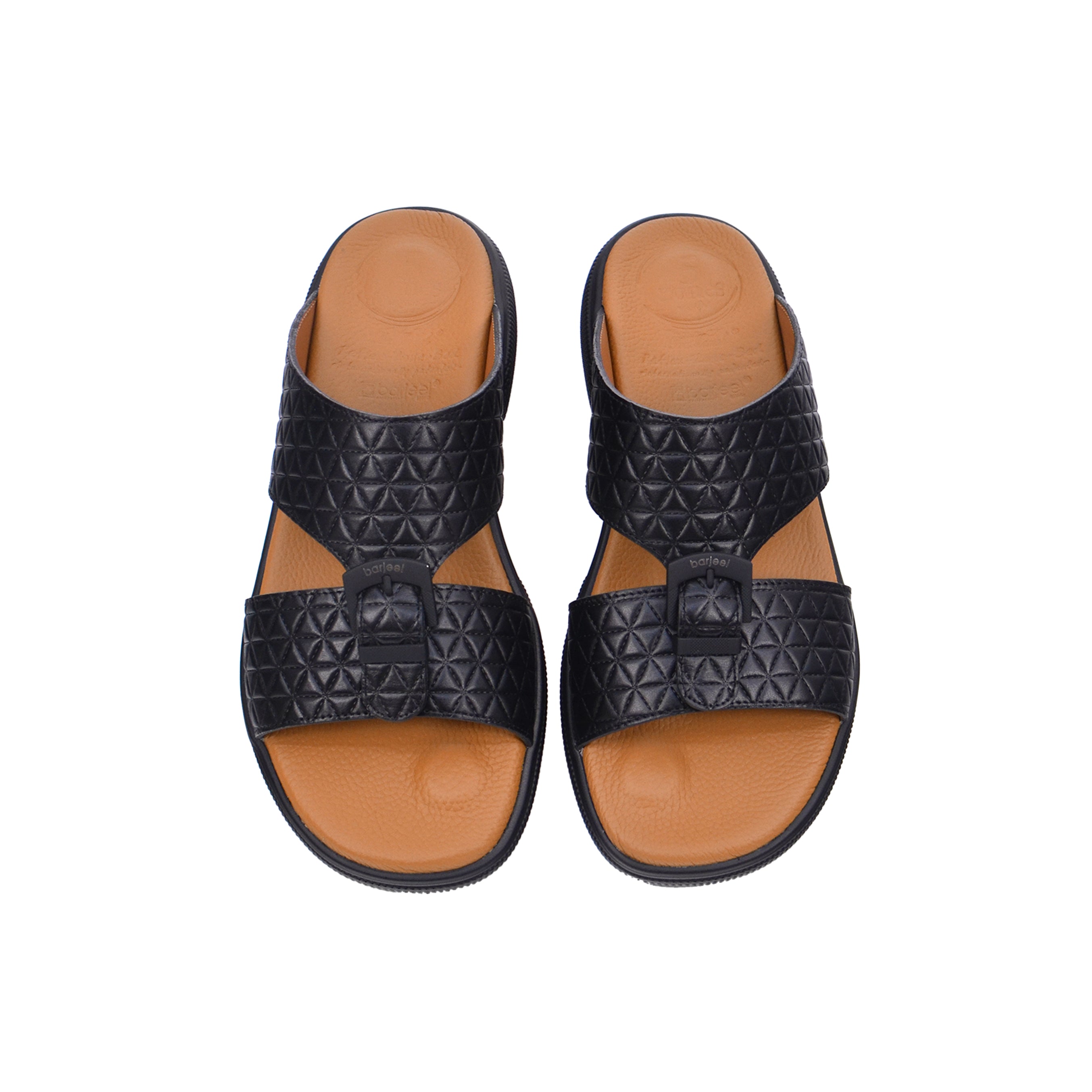 Barjeel Uno BU007 Men's Sandals #color_Black