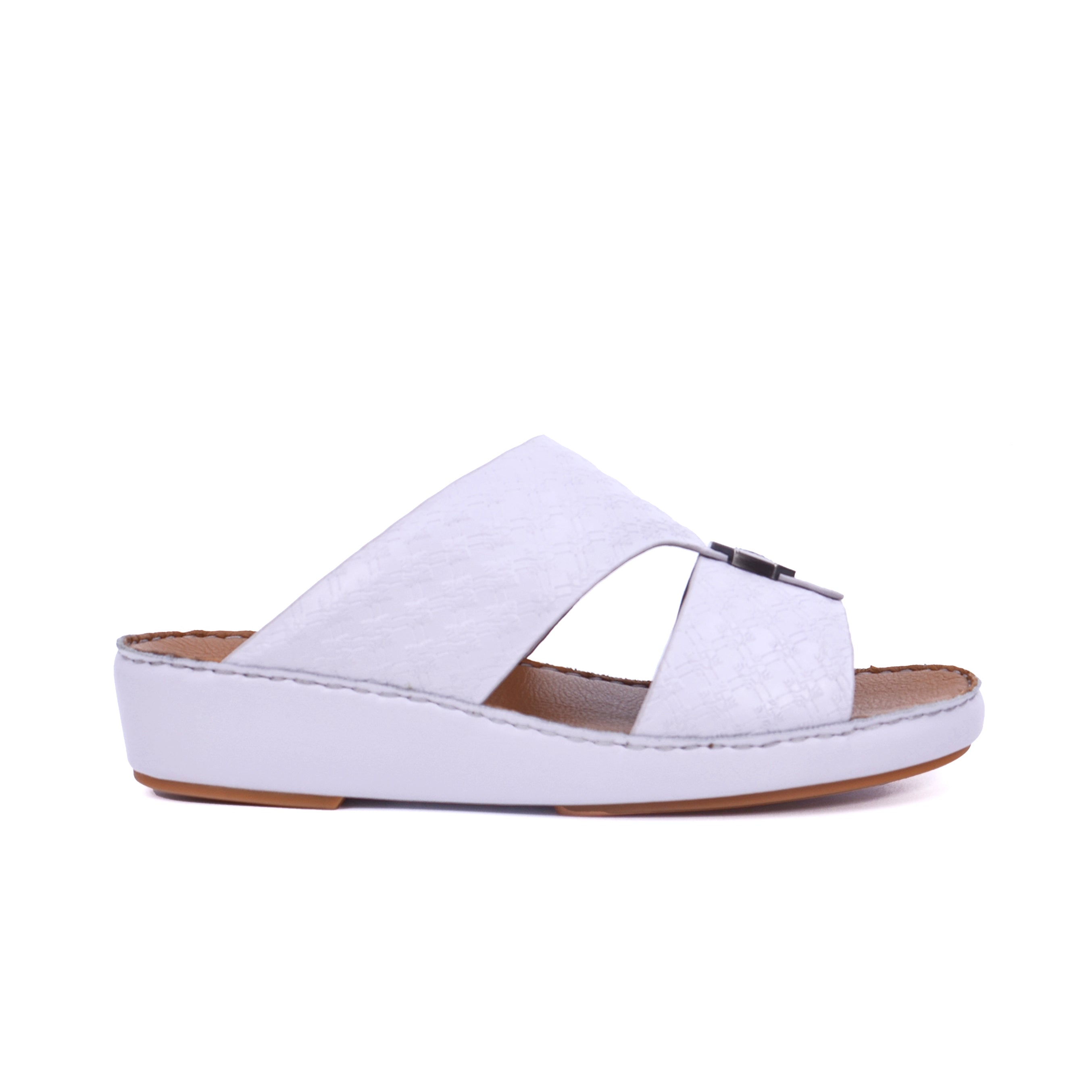 Mynaal MYL 002 Men's Arabic Sandals #color_White