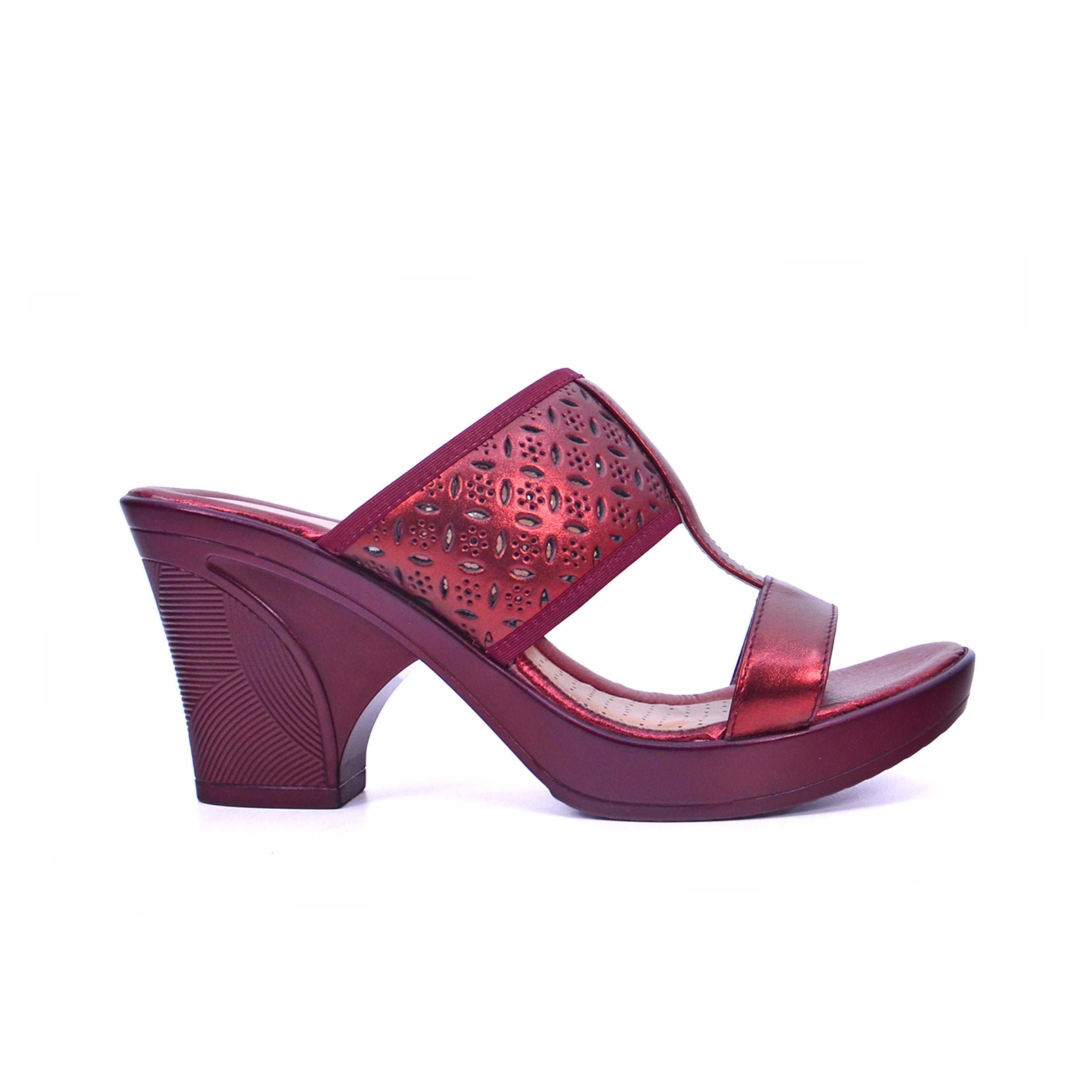 Michelle Morgan 19017-L11B Women's Heeled Sandals #color_Red