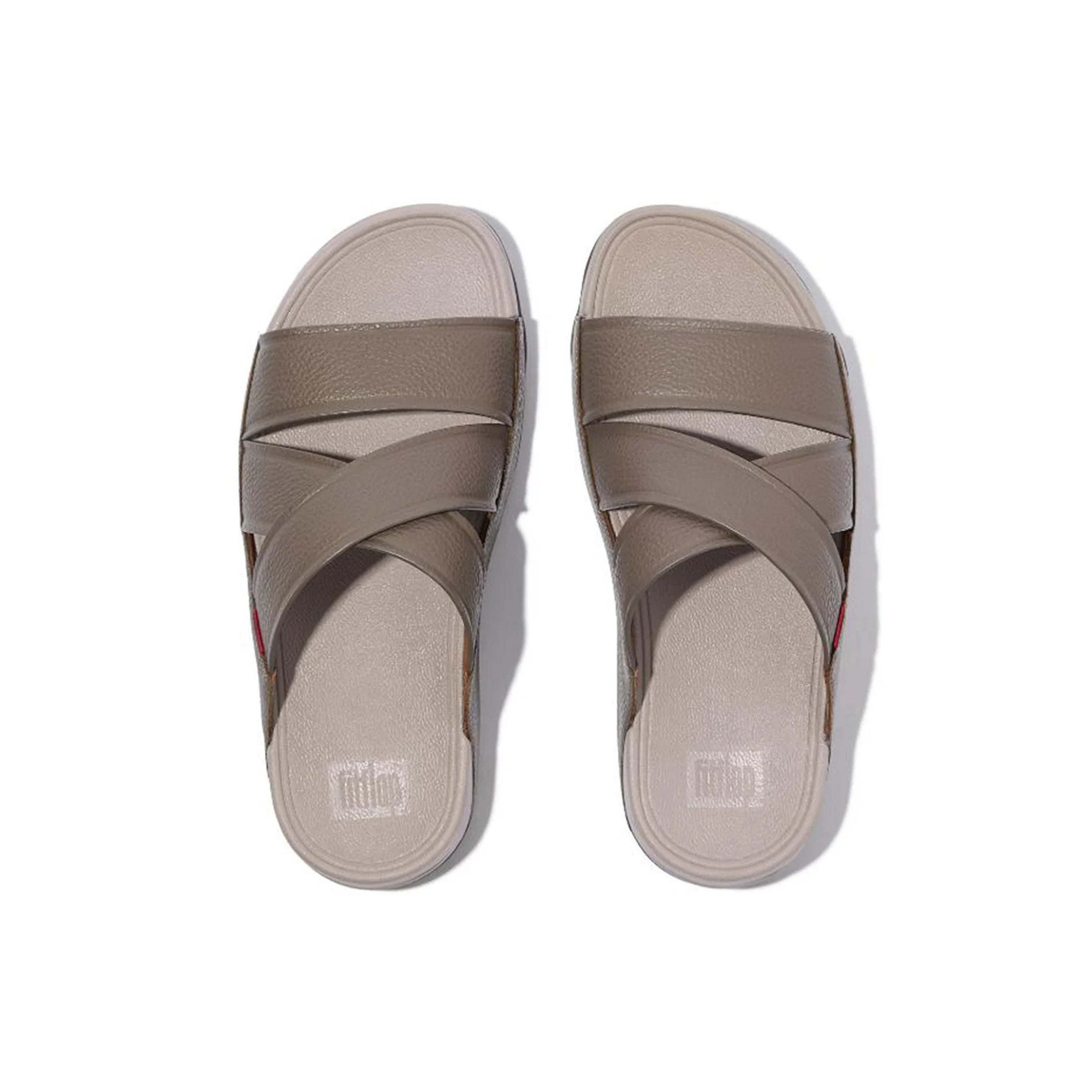Fitflop Men's Chi Leather Slides #color_Gray