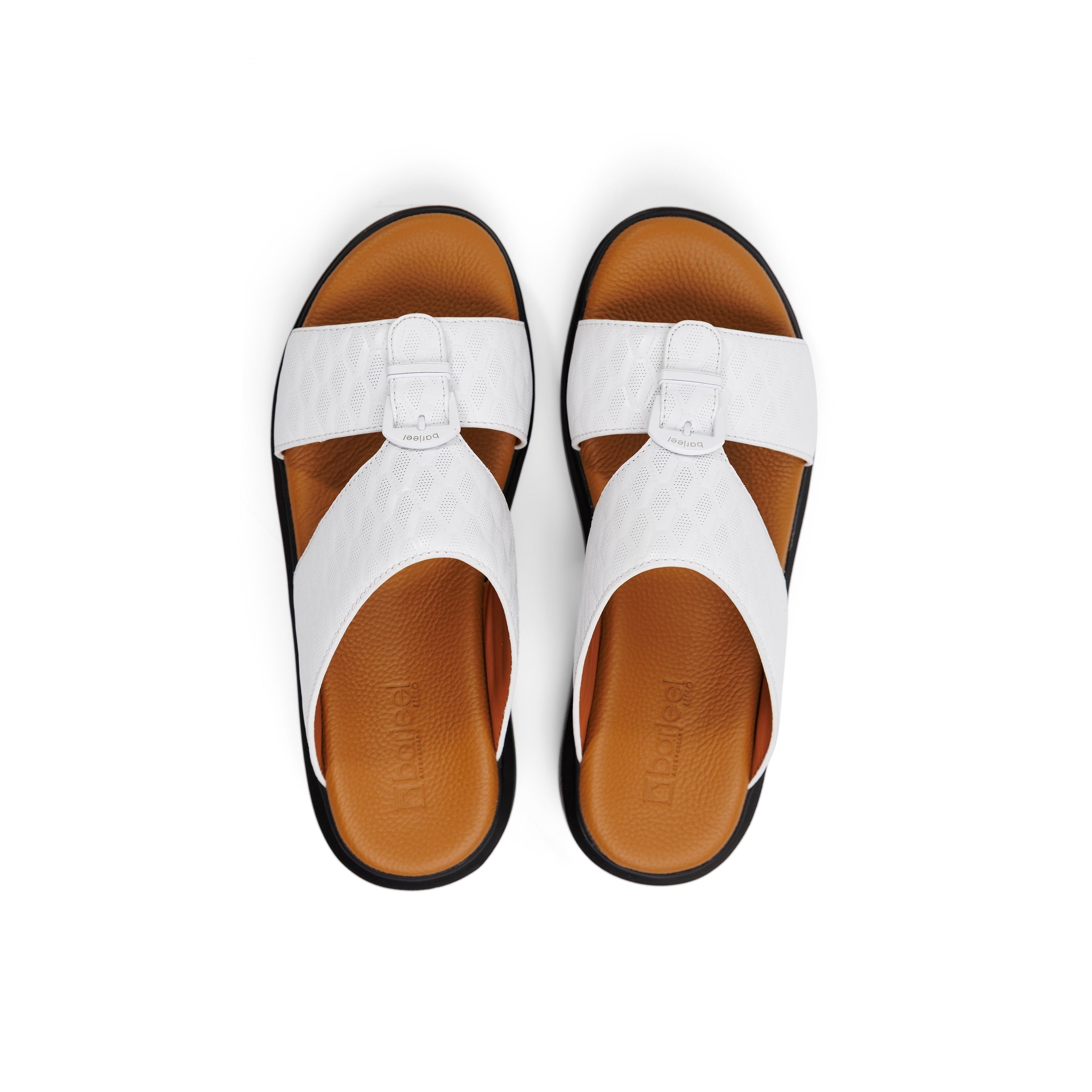 Barjeel Uno BS009 Men's Sandals #color_White