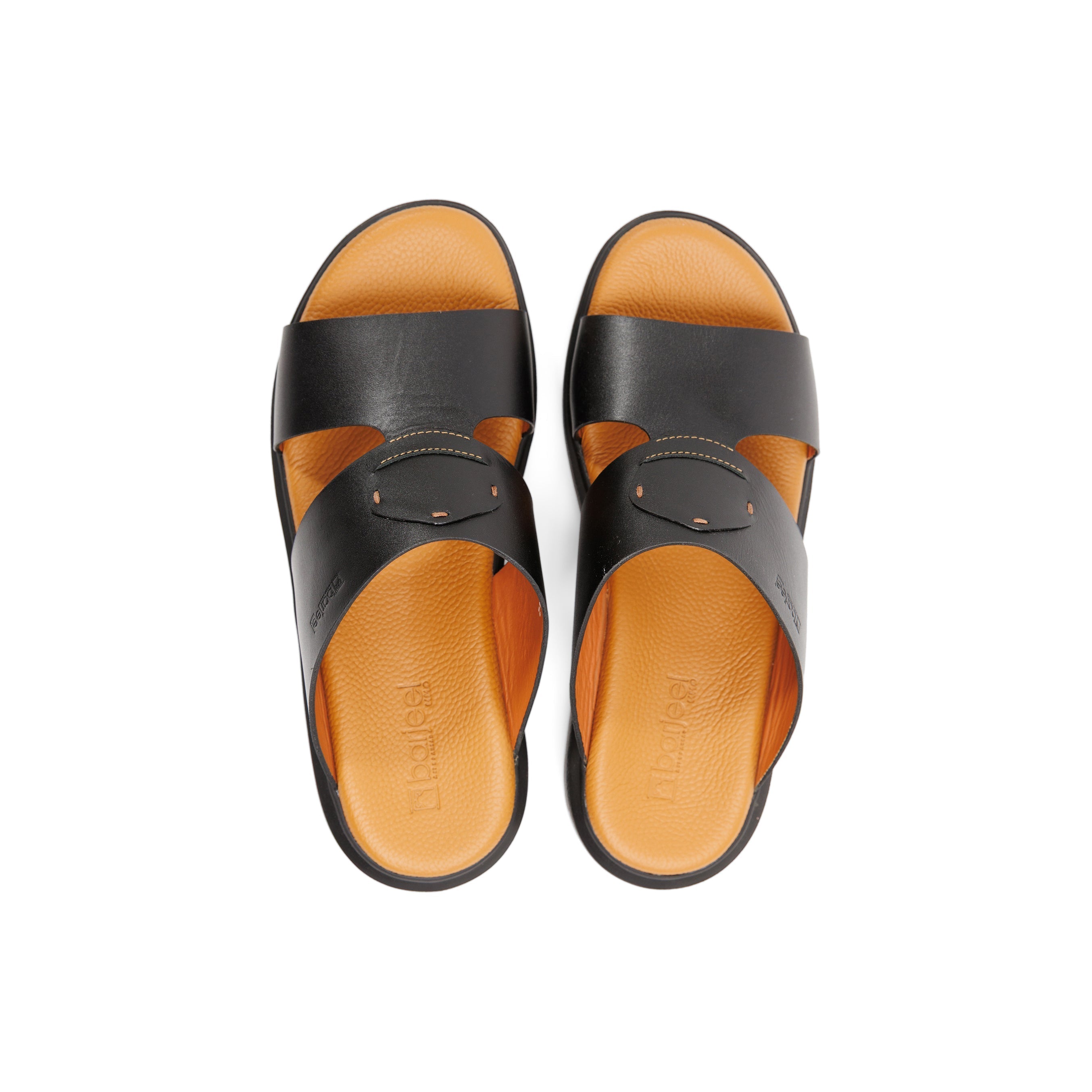 Barjeel Uno BS005 Men's Sandals #color_Black
