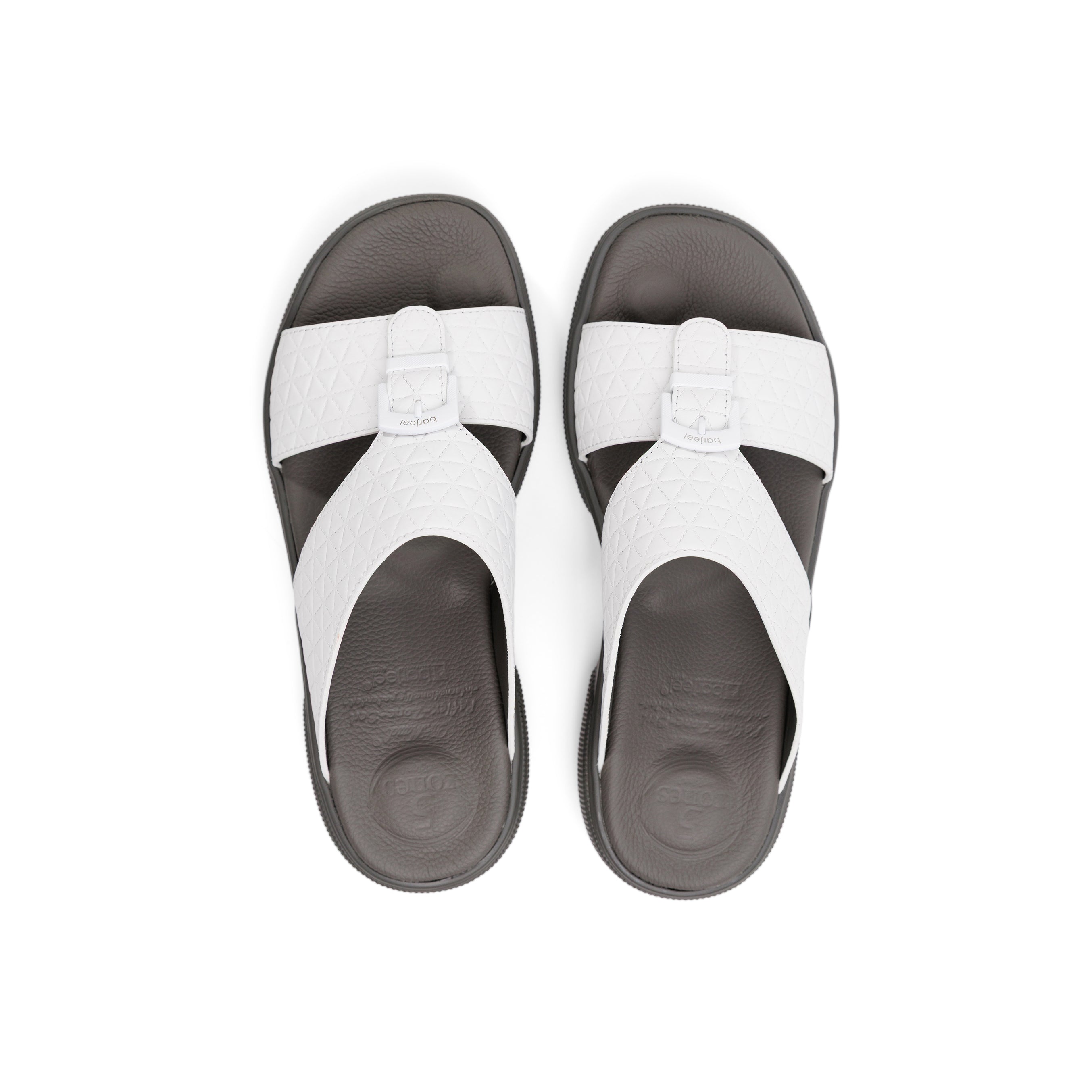 Barjeel Uno BU007 Men's Sandals #color_White