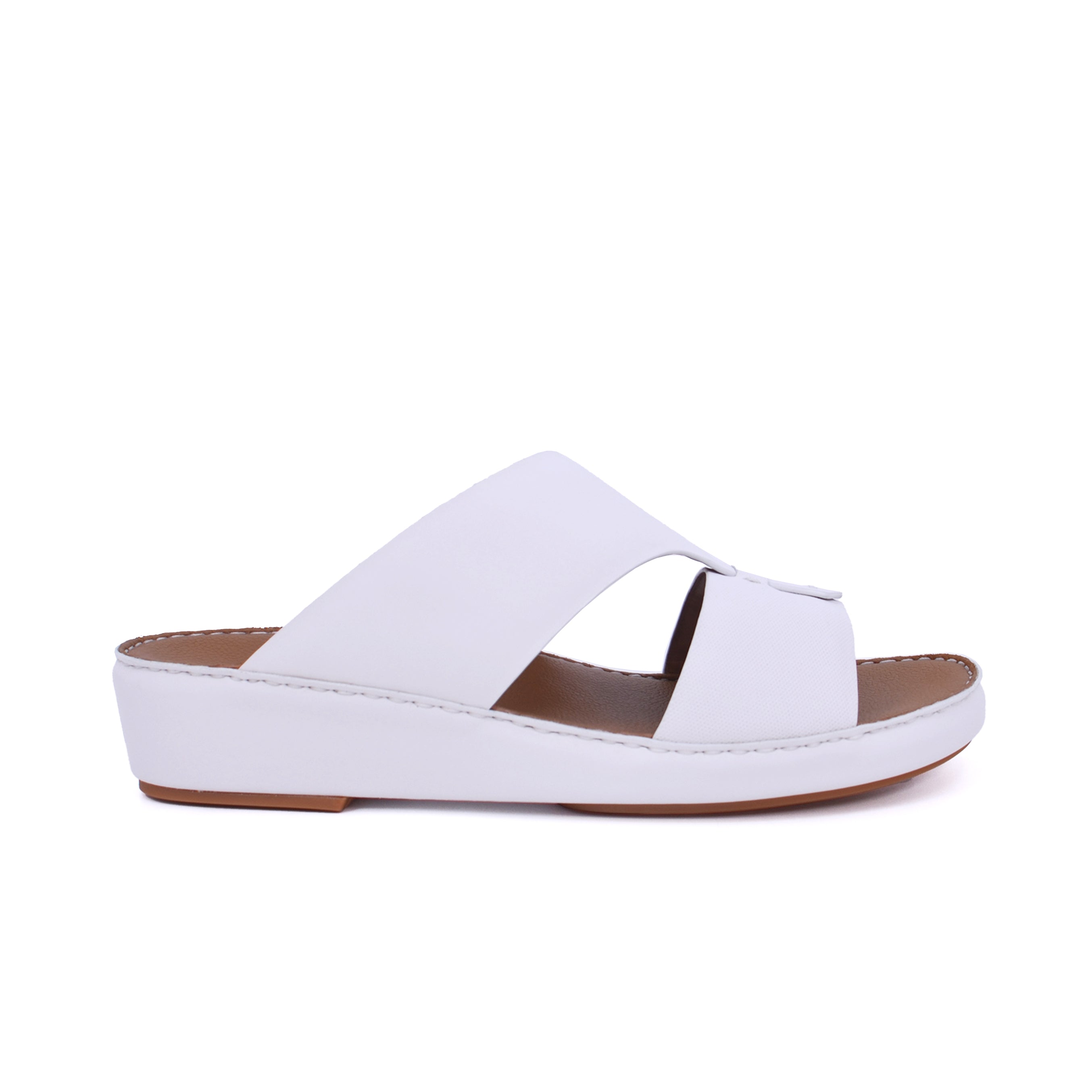 Barjeel Uno BS49 Men's Sandals #color_White