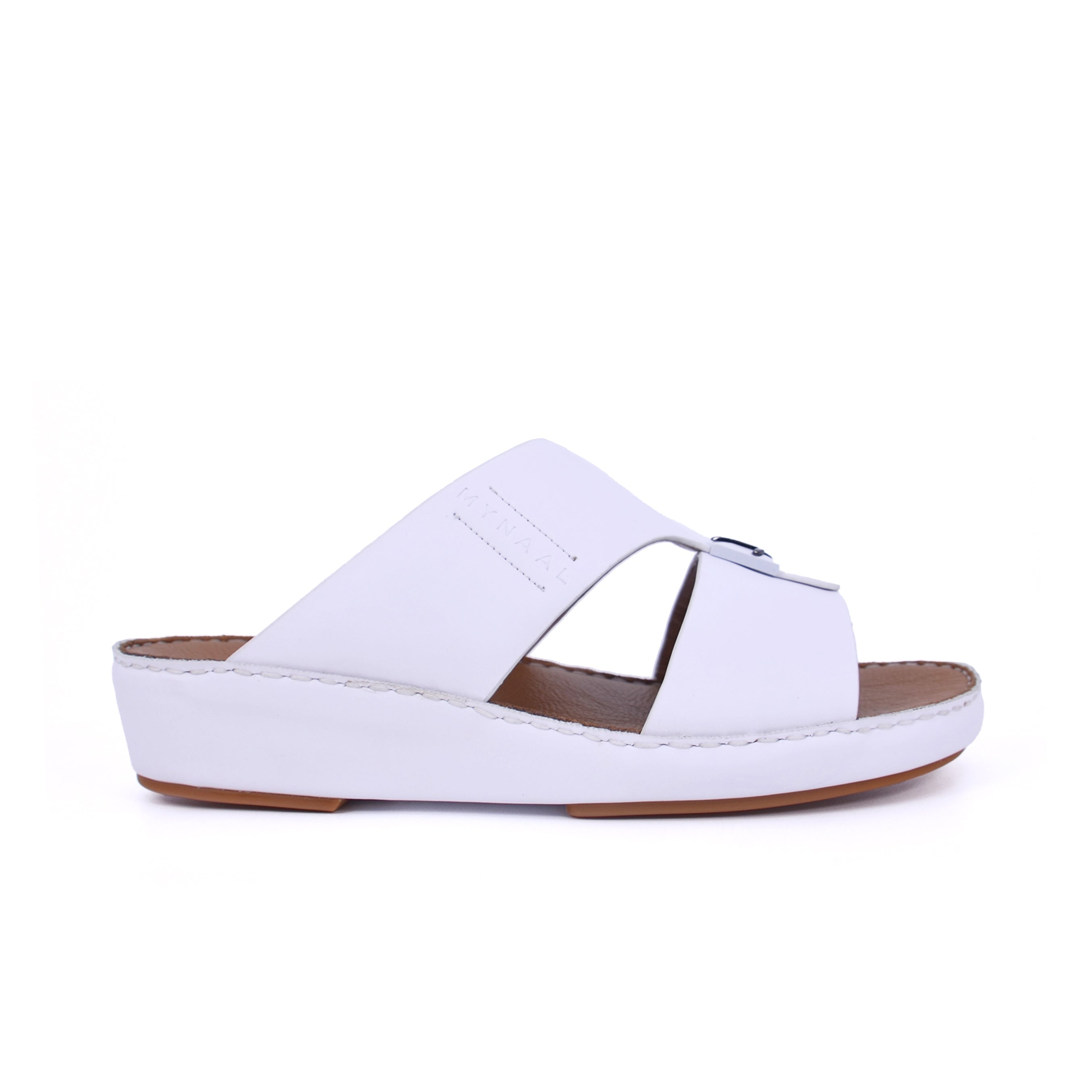 Mynaal MYL 003 Men's Arabic Sandals #color_White