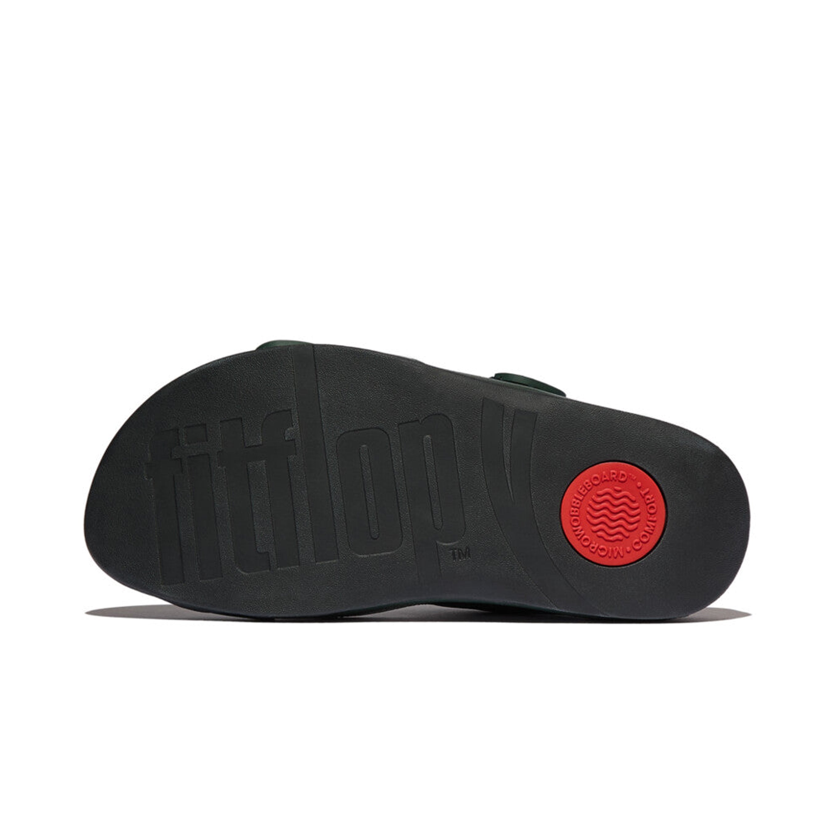 Fitflop Gogh Moc Slide-In Leather sandals #color_Deep Green