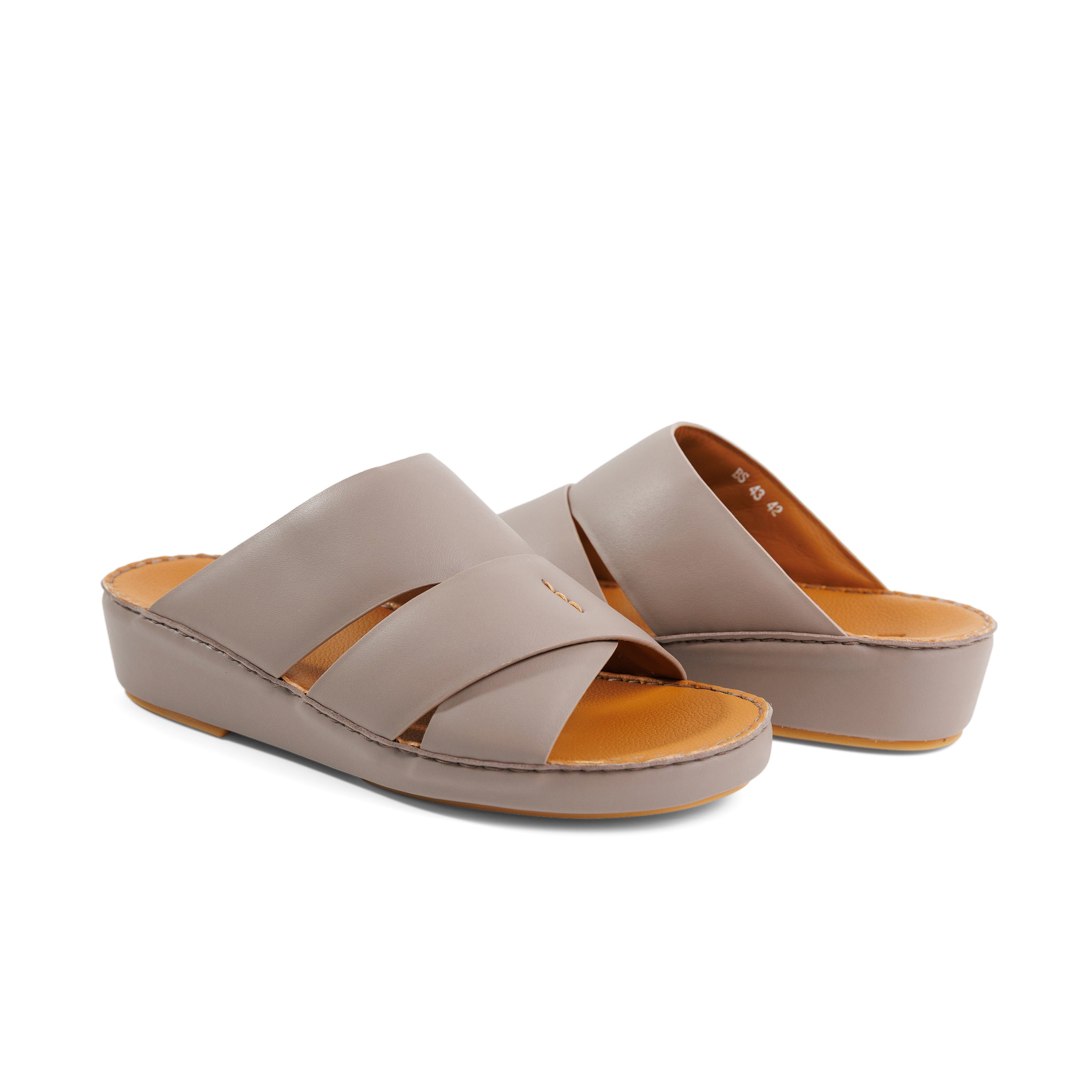 Barjeel Uno BS 43 Men's Sandals #color_Beige