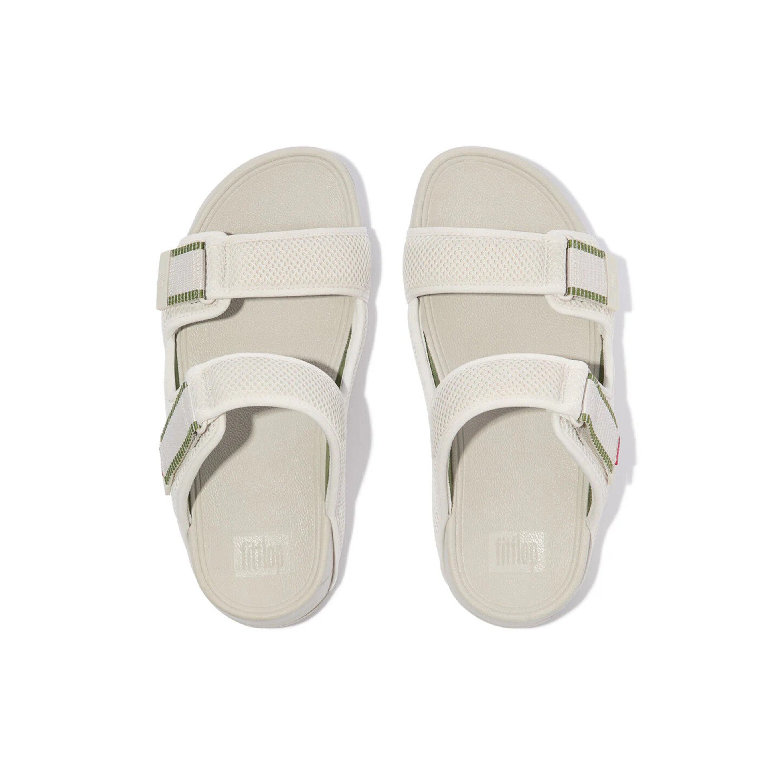 Fitflop Gogh Moc Adjustable Water-Resistant Mesh Sliders #color_Gray