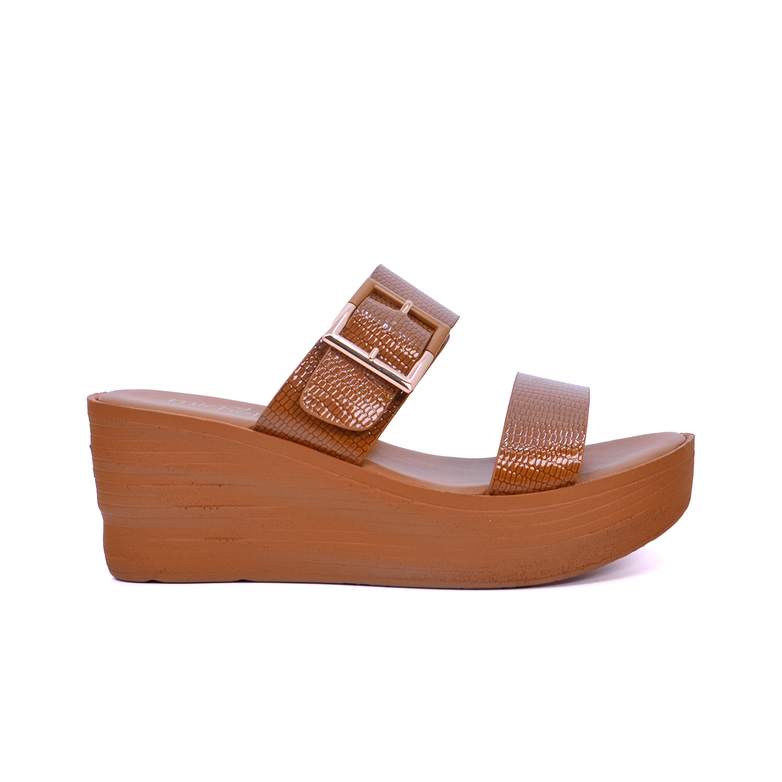 Michelle Morgan 214RJ662 Women's Wedge Sandals #color_Beige