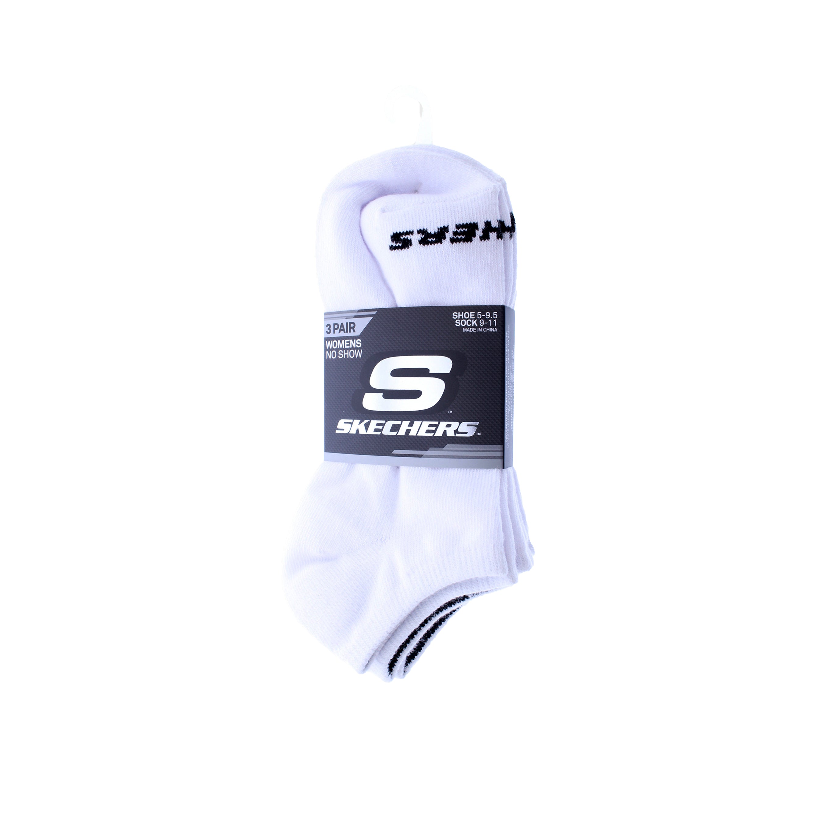 Skechers Women's 3PK Unisex Non Terry No Show Socks