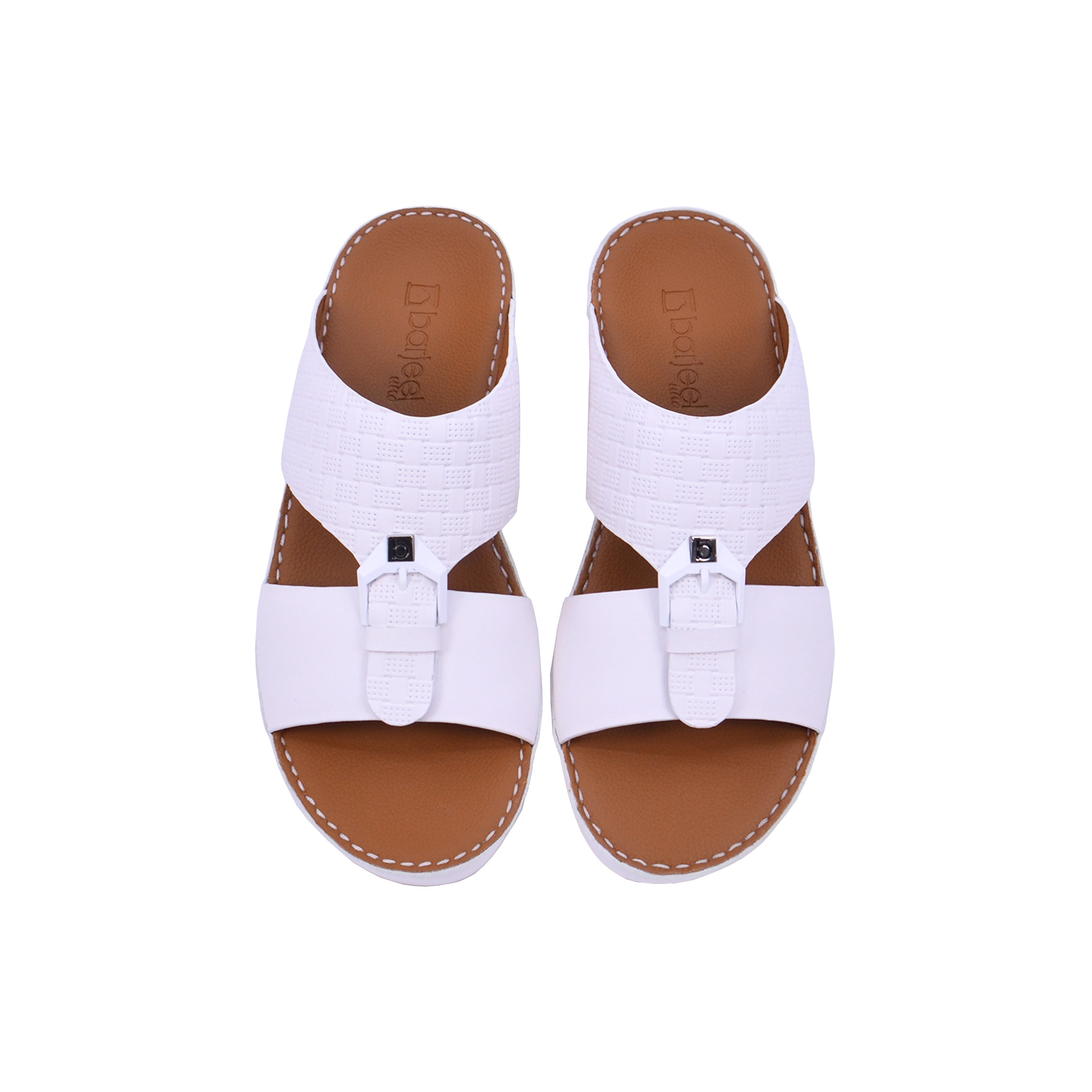 Barjeel Uno BS 46 Men's Sandals #color_White