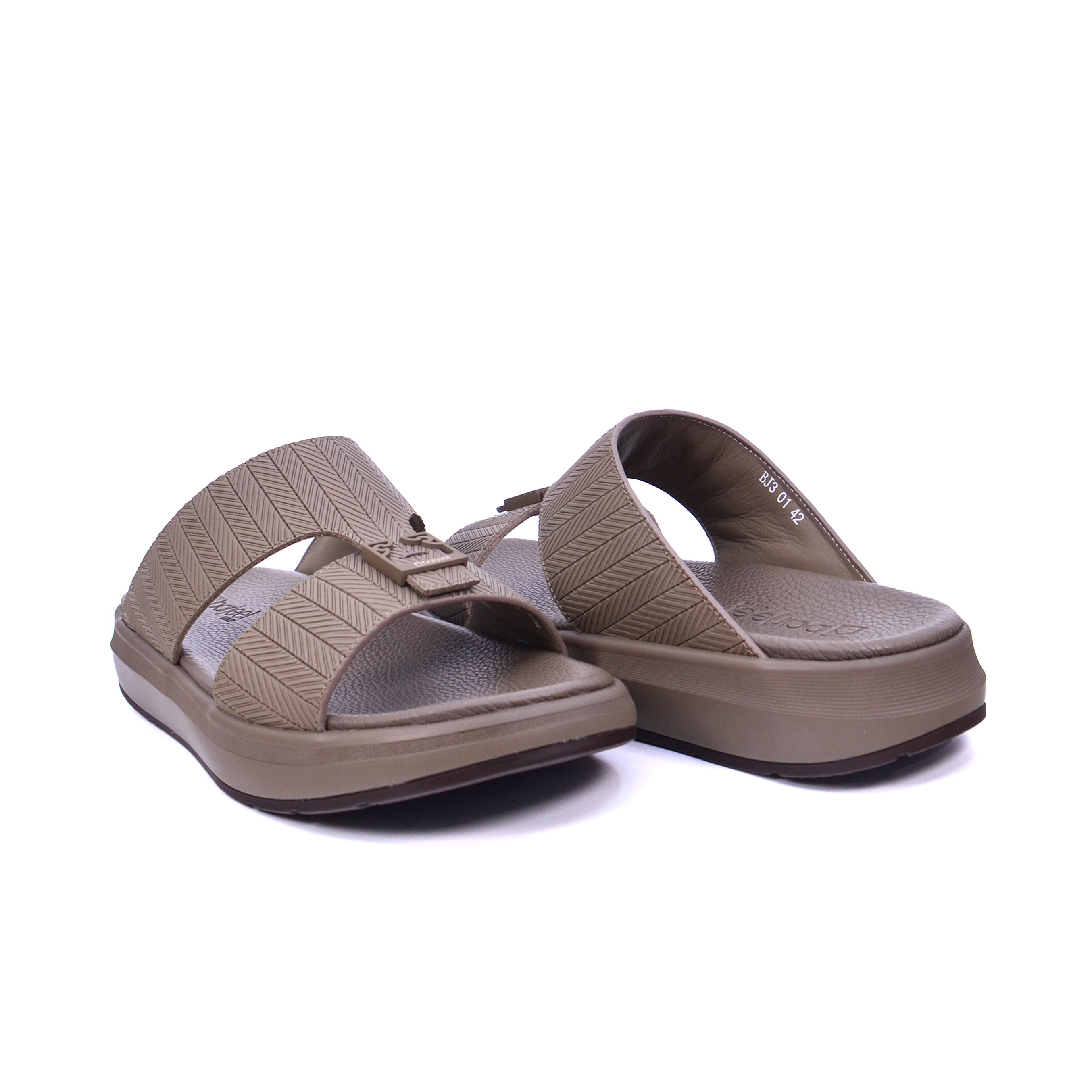 Barjeel Uno BJ 301 Men's Sandals #color_Brown