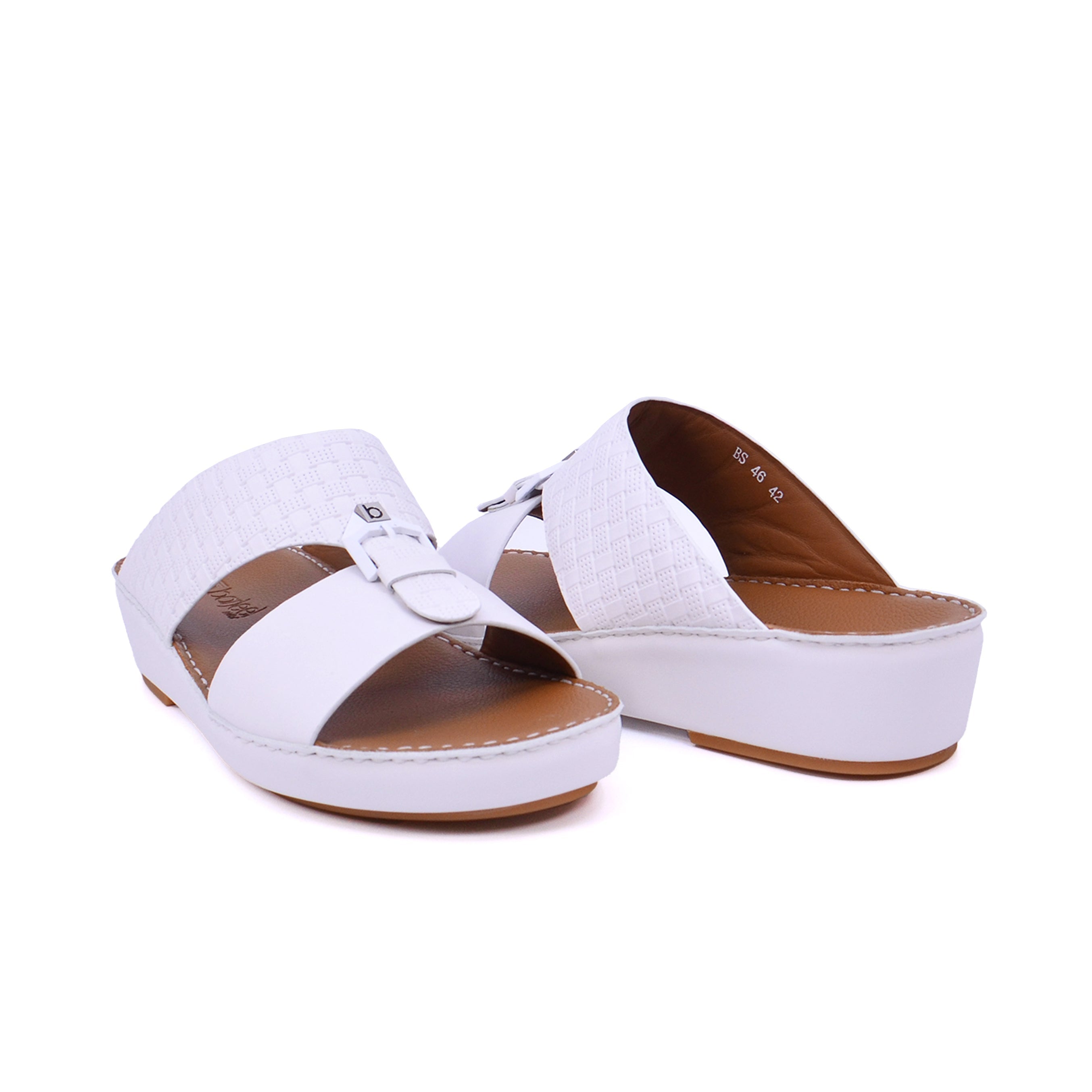 Barjeel Uno BS 46 Men's Sandals #color_White