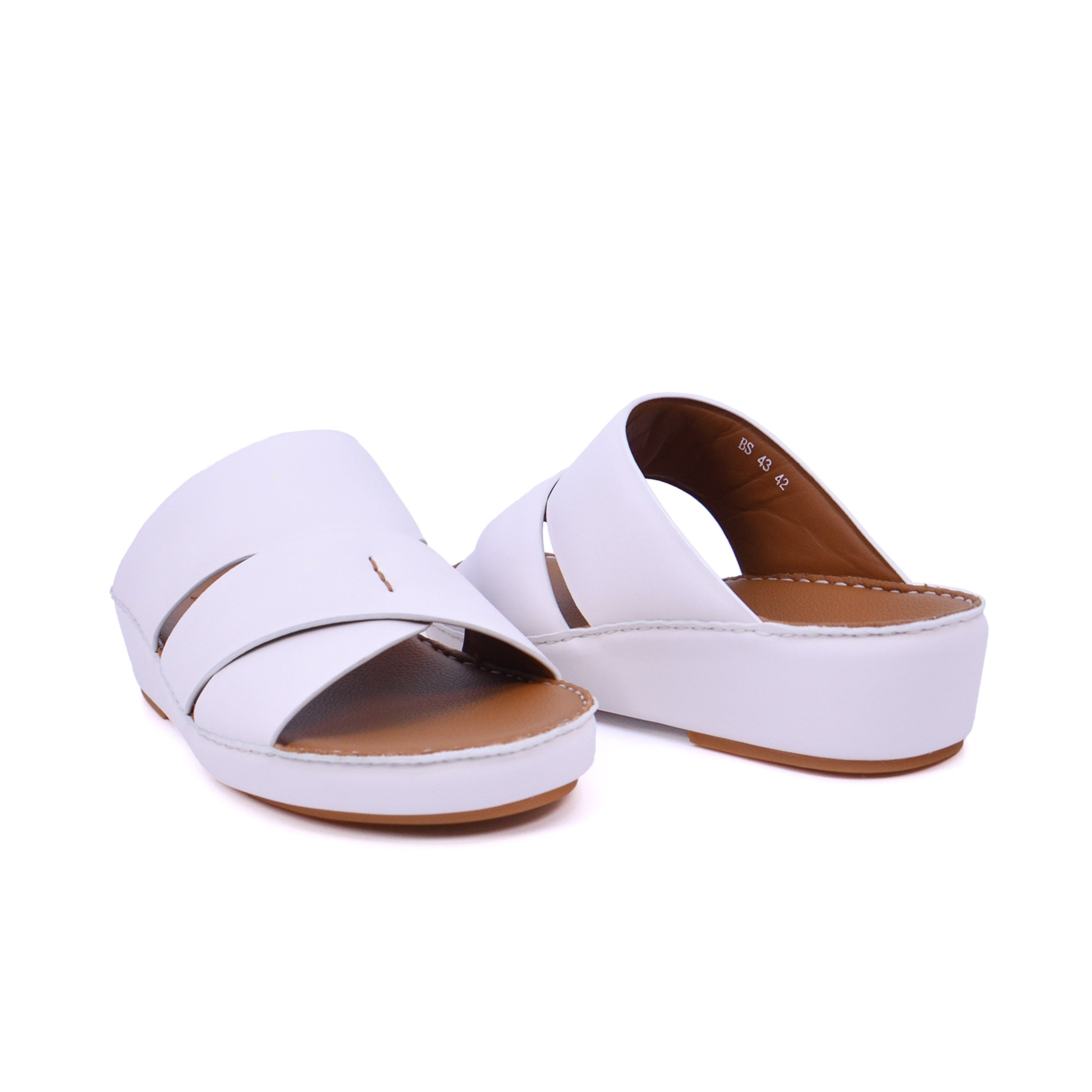 Barjeel Uno BS 43 Men's Sandals #color_White