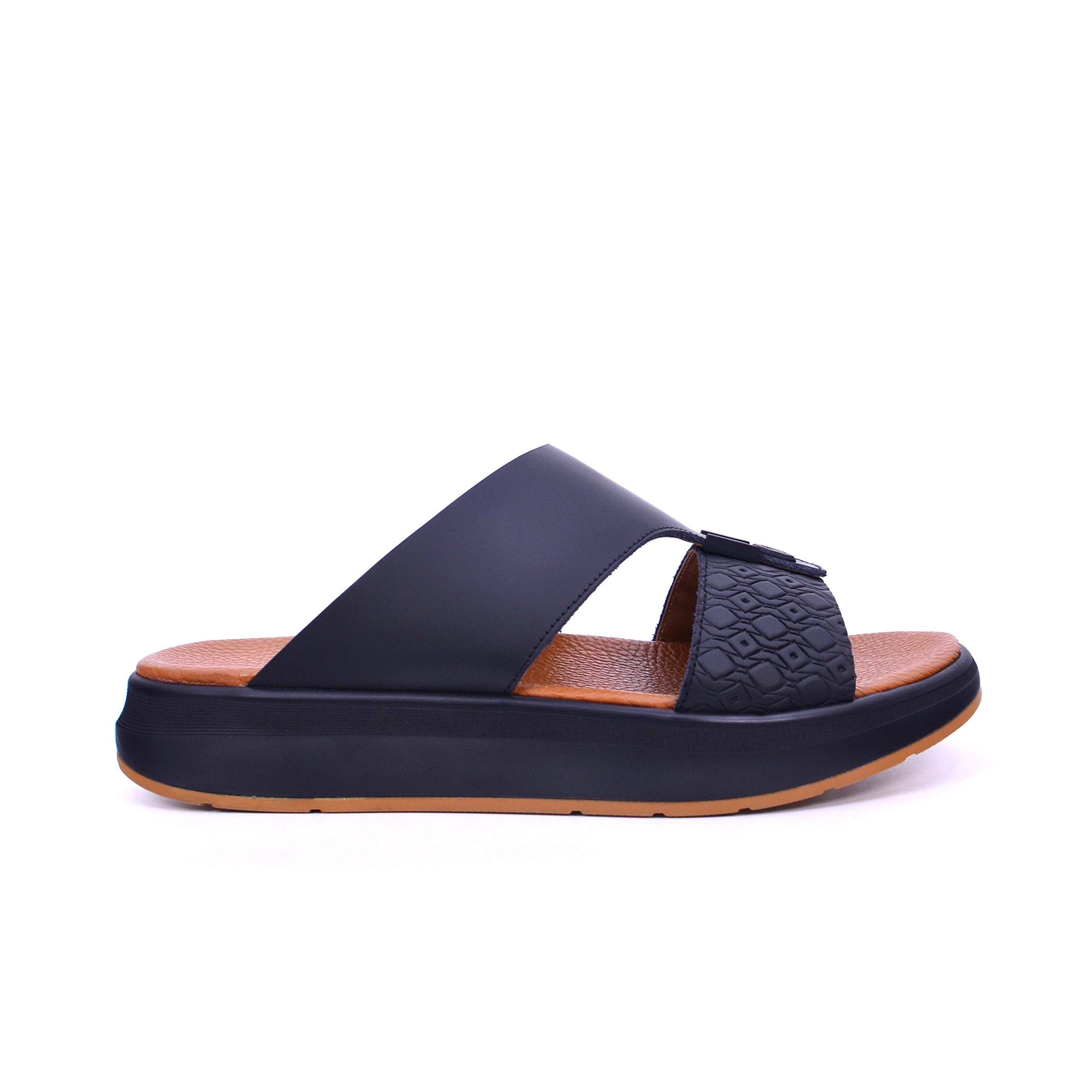 Barjeel Uno BJ 302 Men's Sandals #color_Black