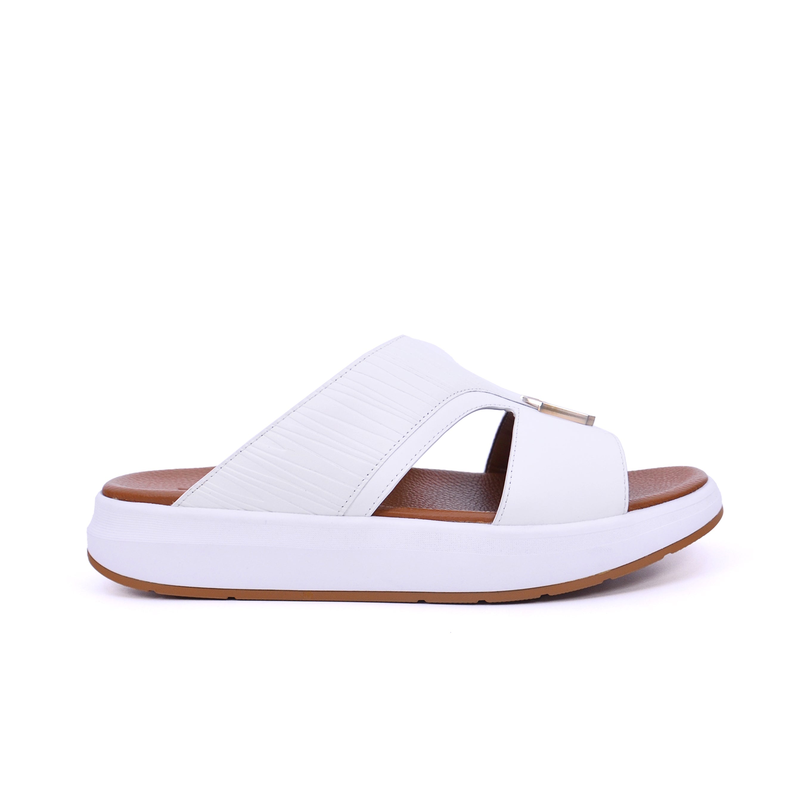 Barjeel Uno BJ 304 Men's Sandals #color_White