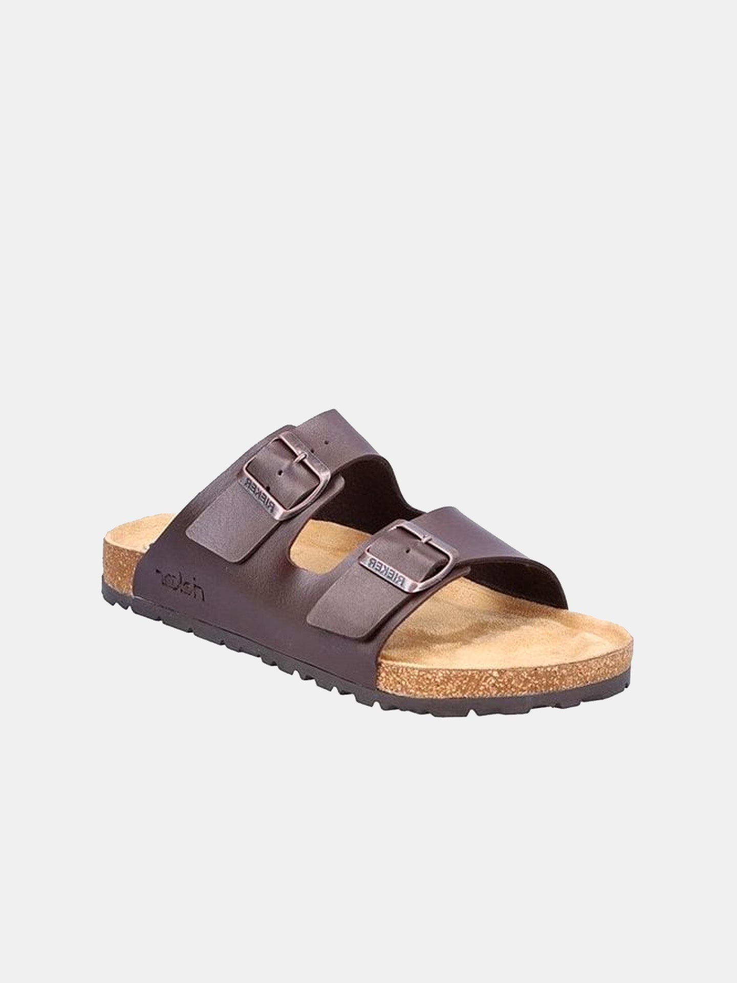 Rieker 22190 Men's Slider Sandals #color_Brown
