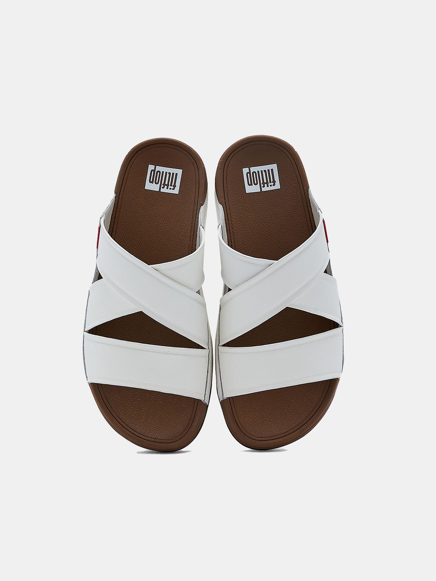Fitflop Men's Chi Leather Slides #color_White