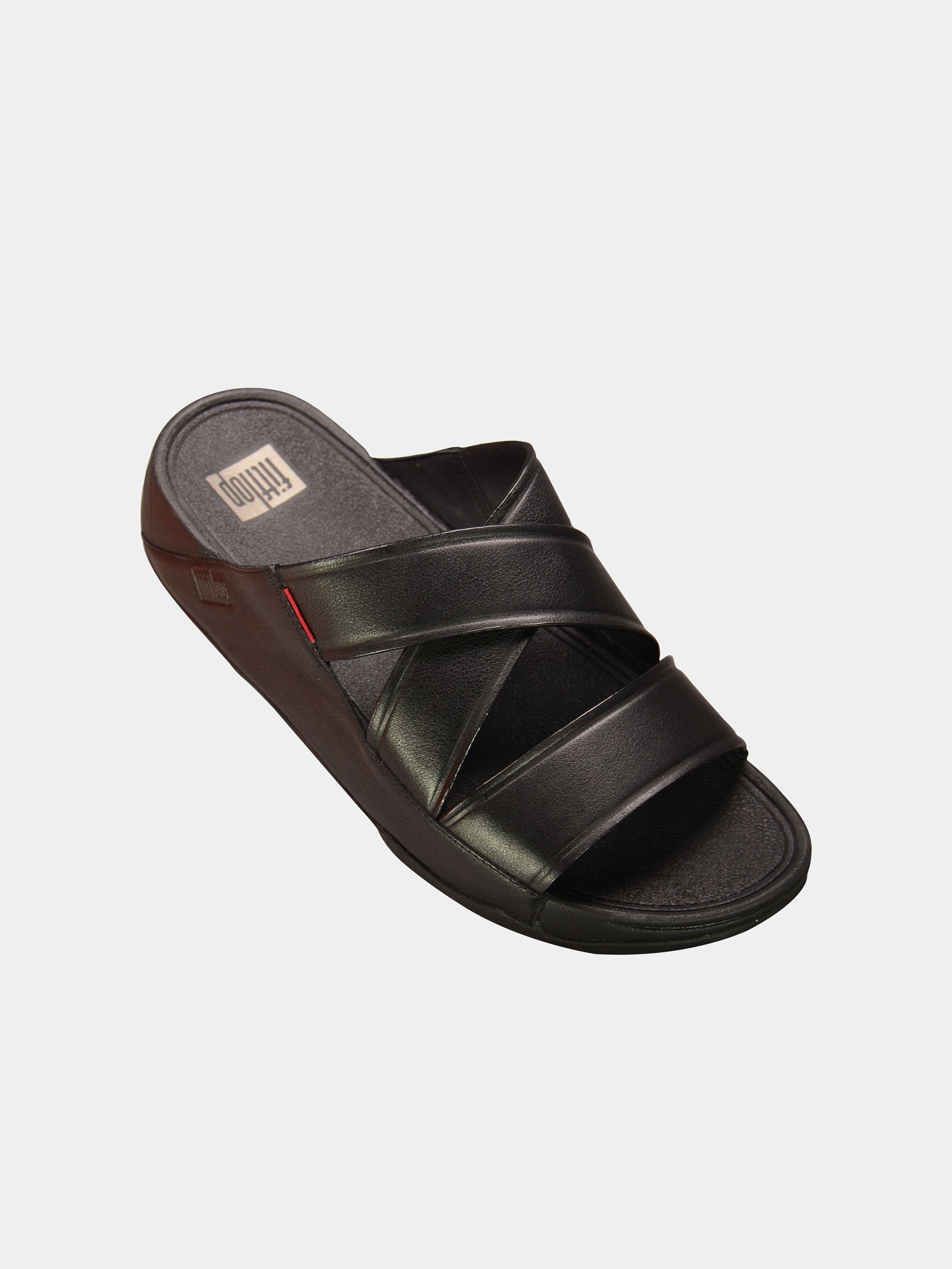 Fitflop Men's Chi Leather Slides #color_Black
