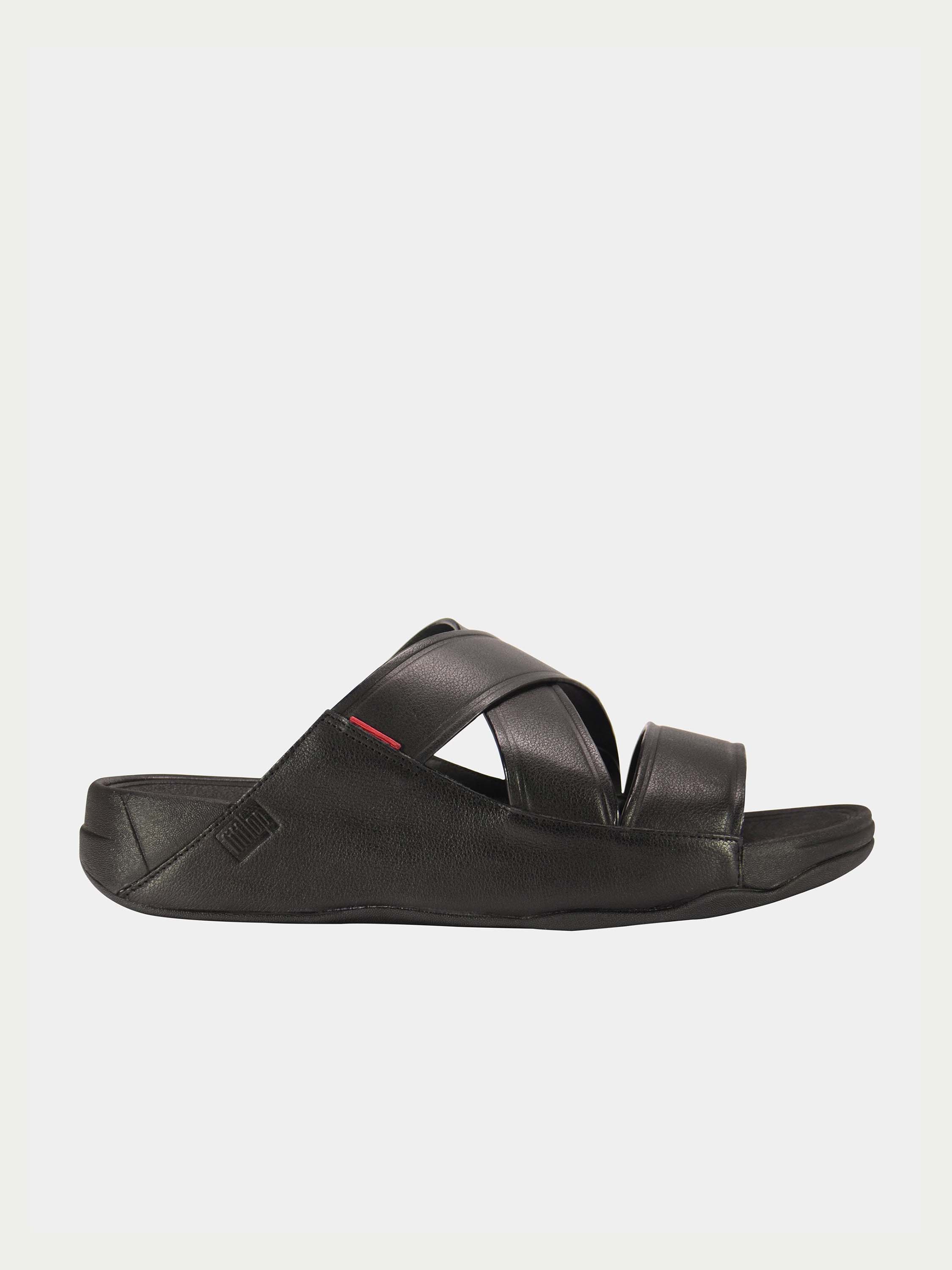 Fitflop Men's Chi Leather Slides #color_Black