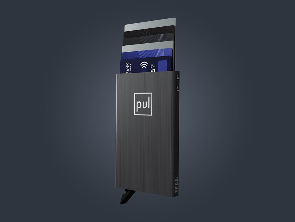 Pularys Zen Credit Card Holder - Brushed Aluminum #color_Gray