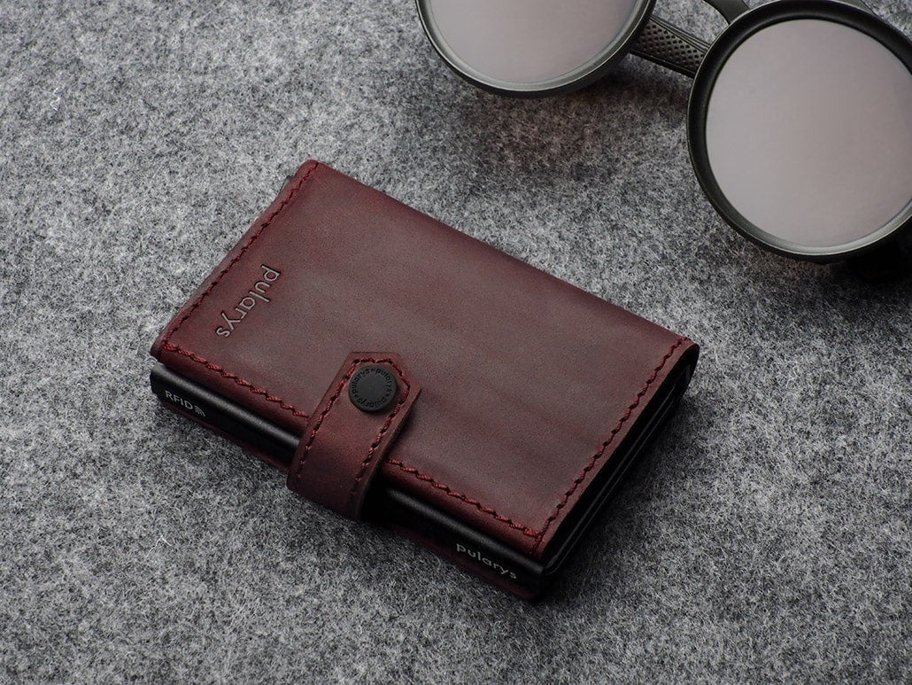 Pularys Hiker Wallet - Hunter Leather #color_Maroon