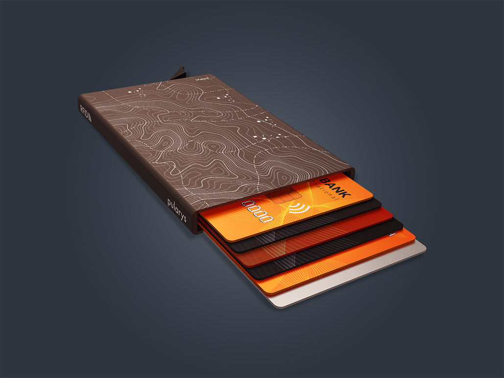 Pularys Zen - Topo-Graphic Decor Card Holder #color_Brown