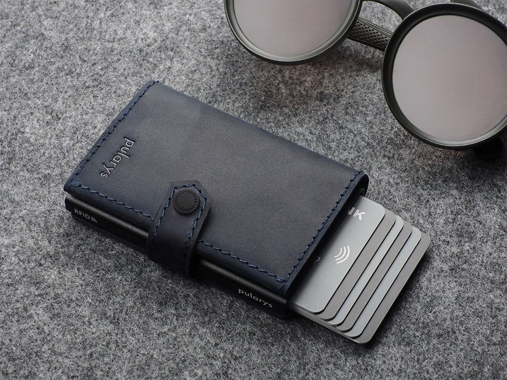 Pularys Hiker Wallet - Hunter Leather #color_Navy