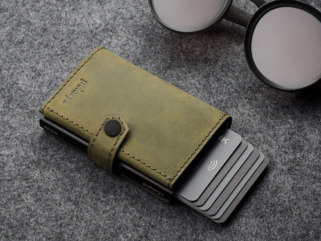 Pularys Hiker Wallet - Hunter Leather #color_Olive