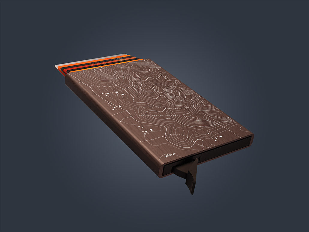 Pularys Zen - Topo-Graphic Decor Card Holder #color_Brown