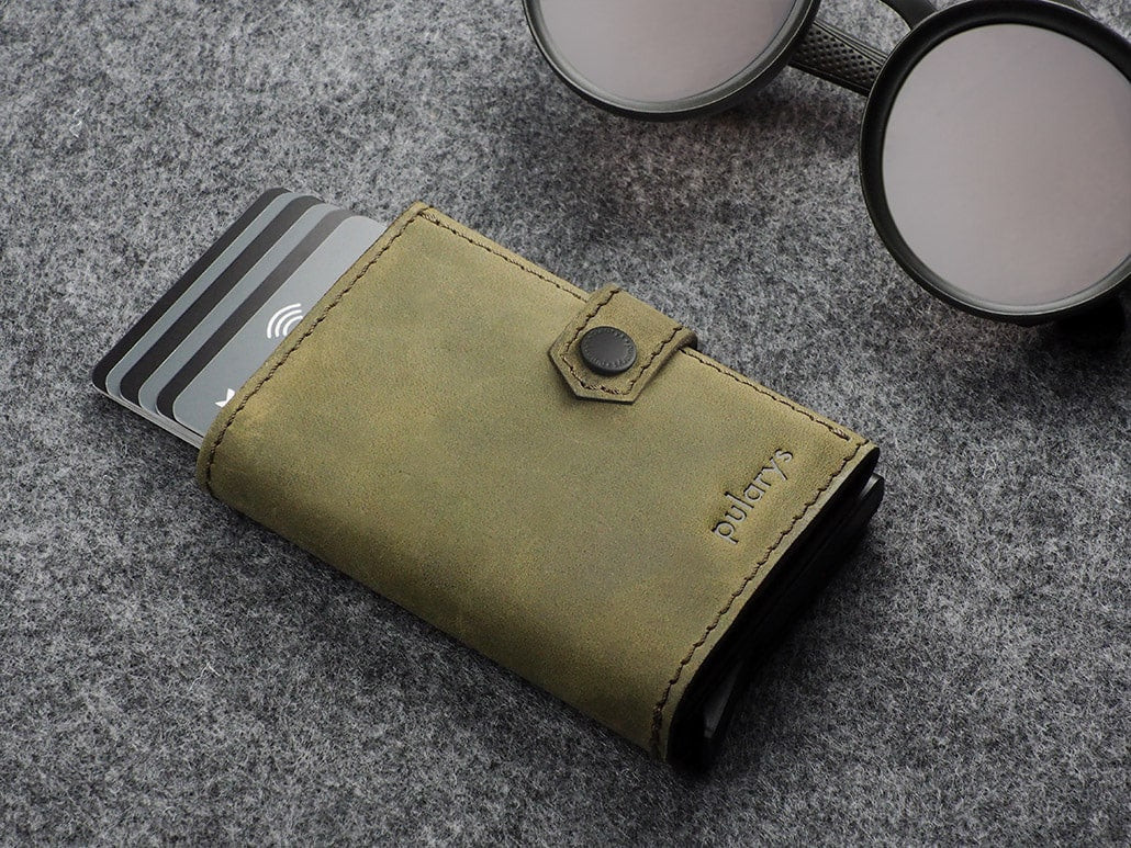 Pularys Hiker Wallet - Hunter Leather #color_Olive