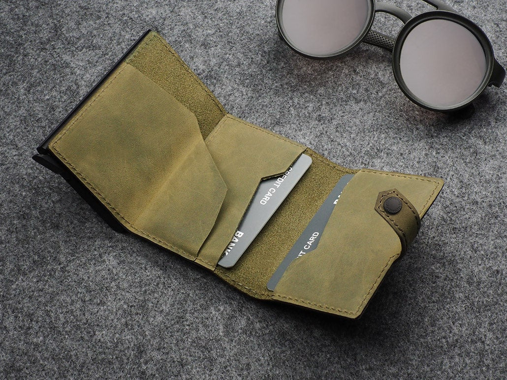 Pularys Hiker Wallet - Hunter Leather #color_Olive