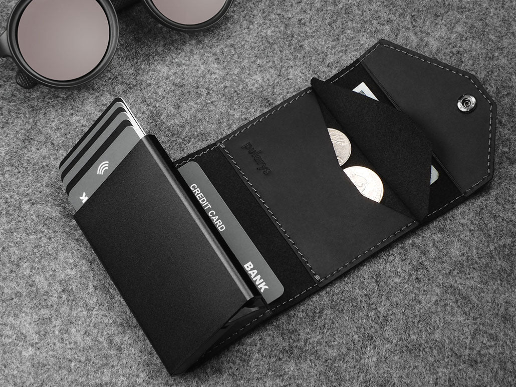 Pularys Porter Go Wallet - Hunter Leather #color_Black