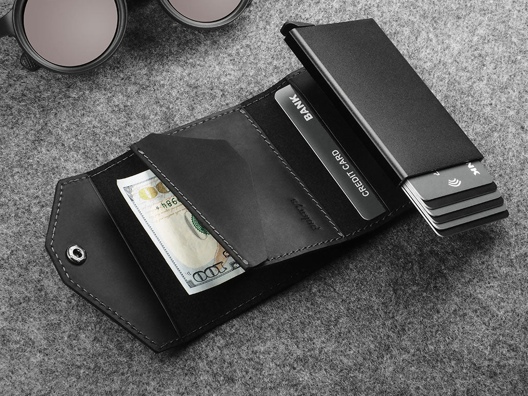 Pularys Porter Go Wallet - Hunter Leather #color_Black