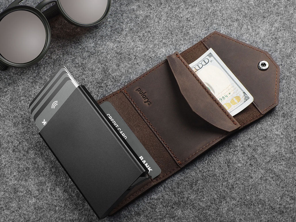 Pularys Porter Go Wallet - Hunter Leather #color_Brown