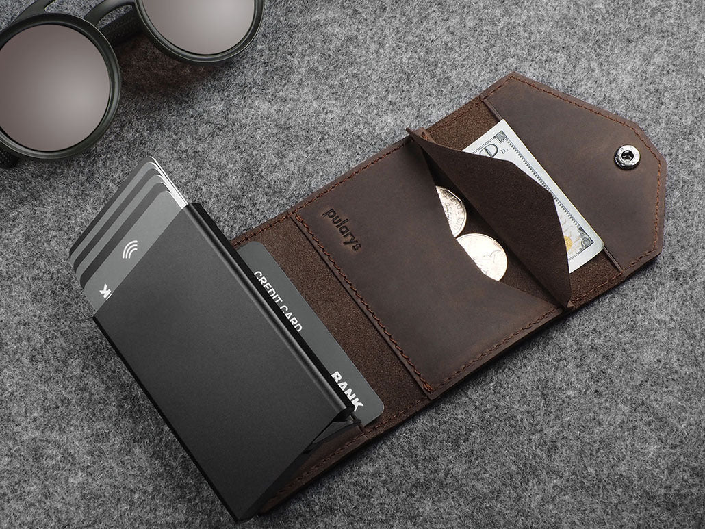 Pularys Porter Go Wallet - Hunter Leather #color_Brown