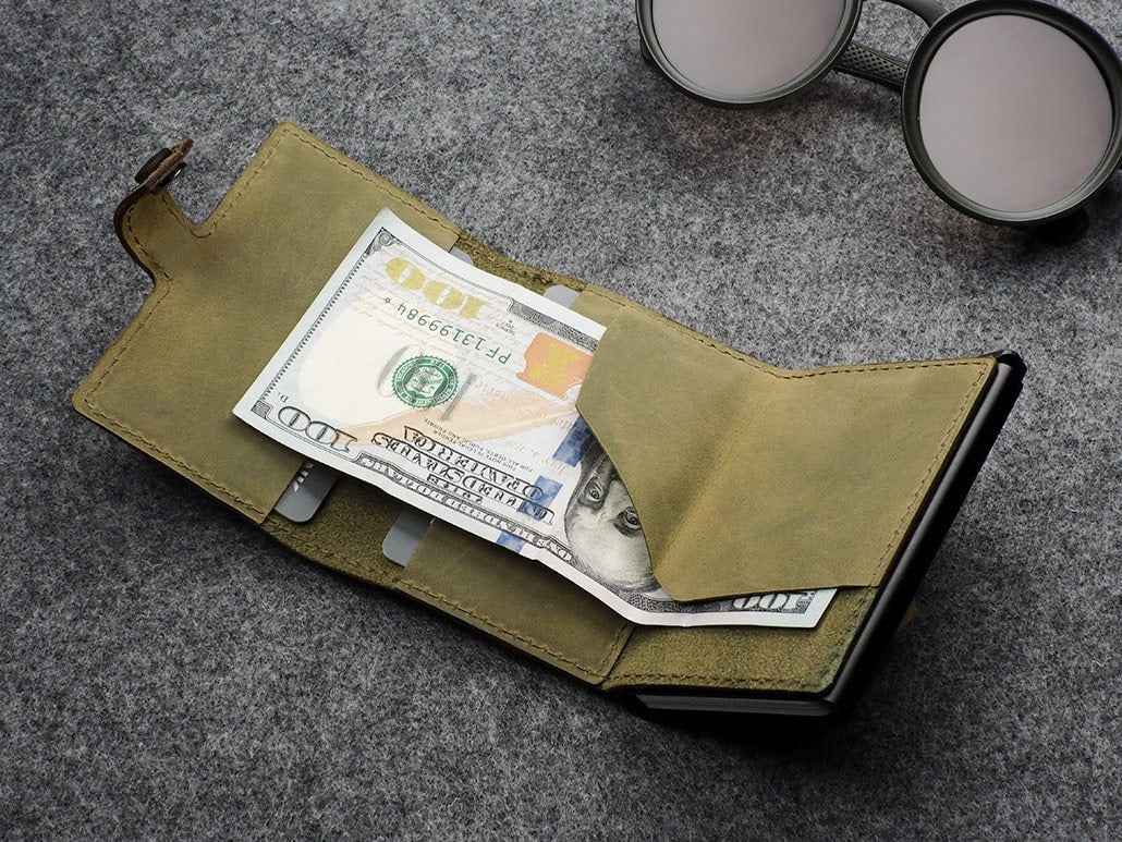 Pularys Hiker Wallet - Hunter Leather #color_Olive