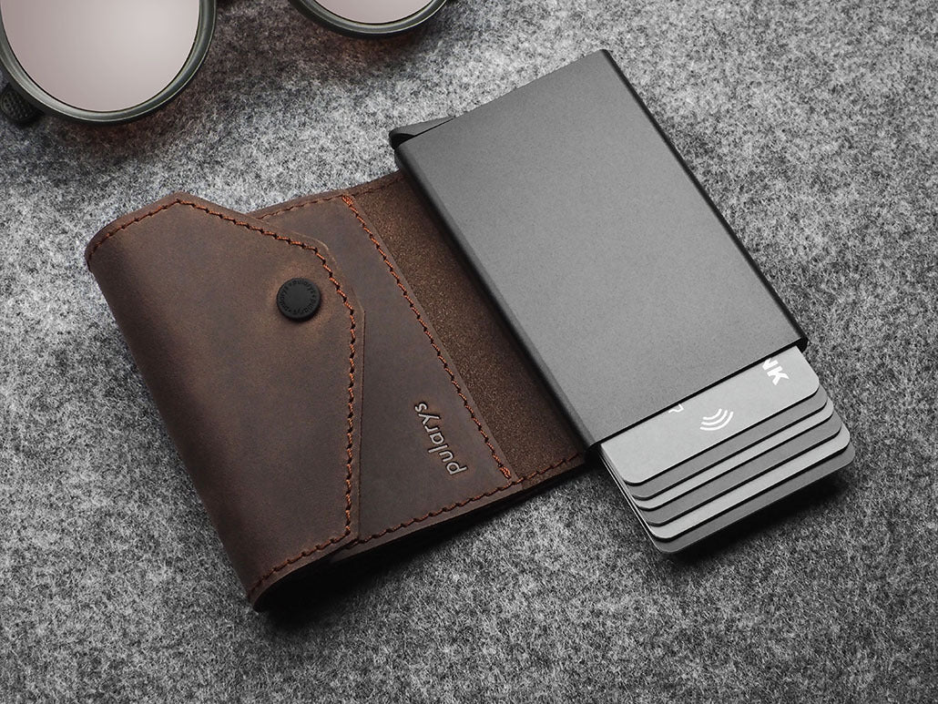 Pularys Porter Go Wallet - Hunter Leather #color_Brown