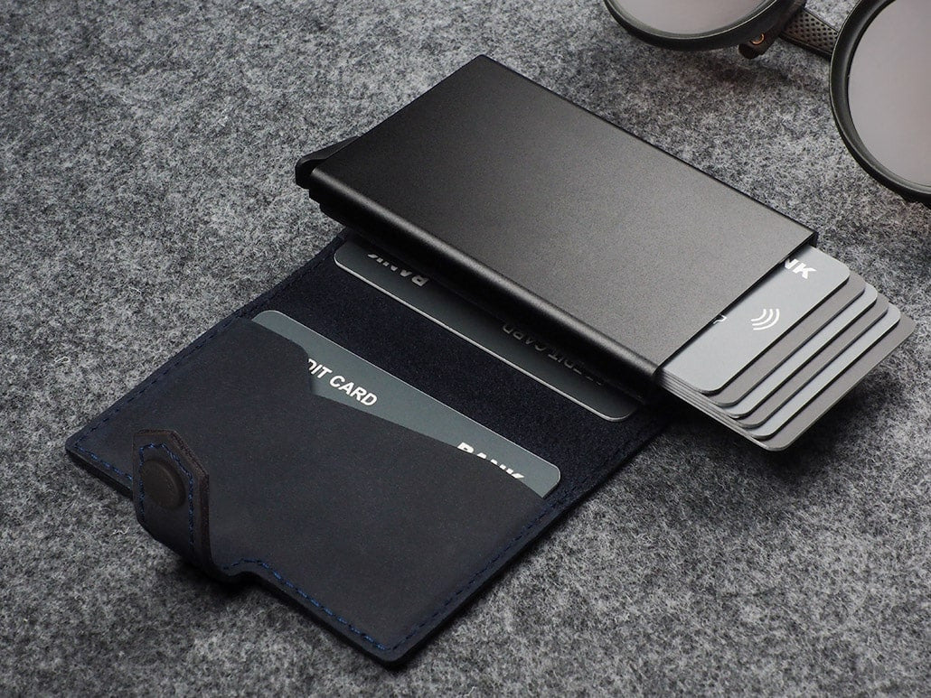 Pularys Hiker Wallet - Hunter Leather #color_Navy