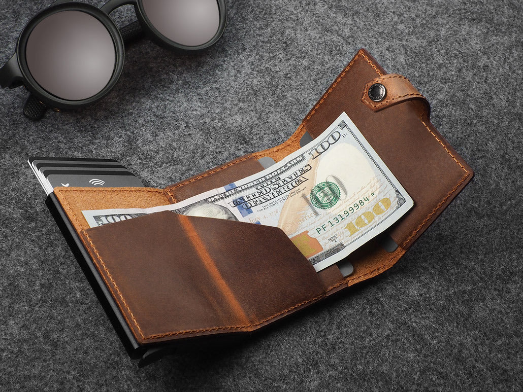 Pularys Hiker Wallet - Saddle Leather #color_Brown