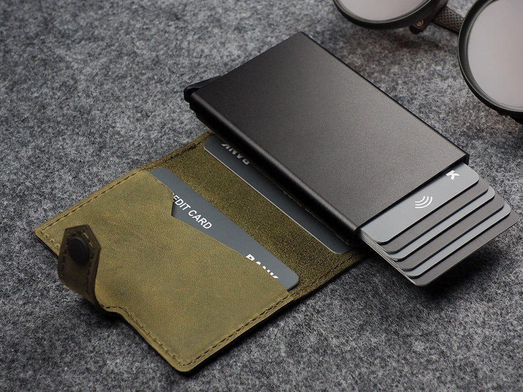 Pularys Hiker Wallet - Hunter Leather #color_Olive
