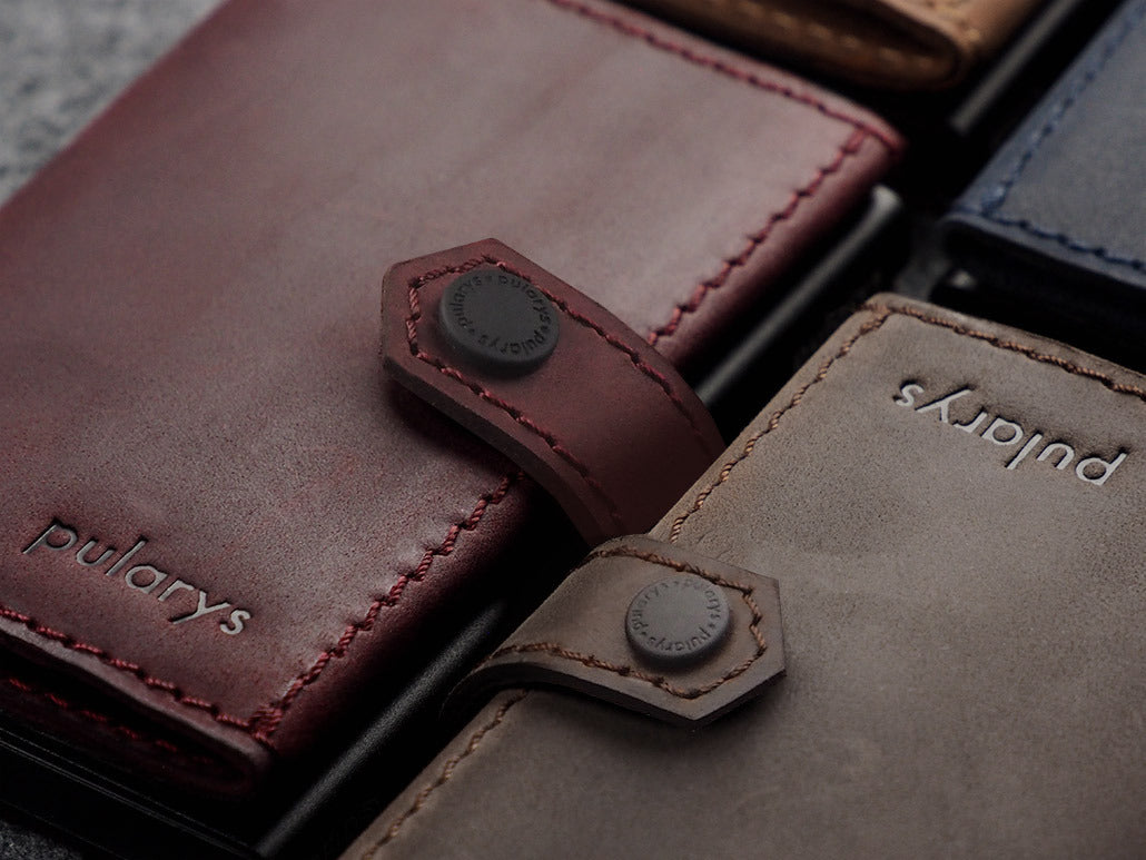Pularys Hiker Wallet - Hunter Leather #color_Maroon