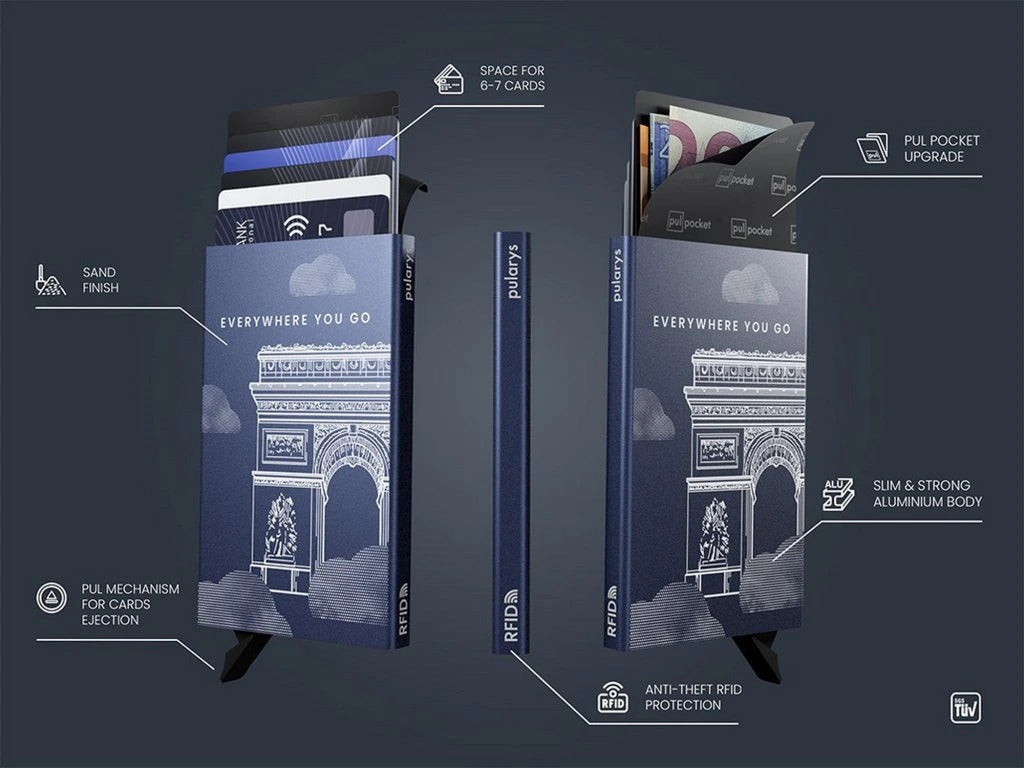 Pularys Zen - Triumphal Arch Decor Card Holder #color_Navy