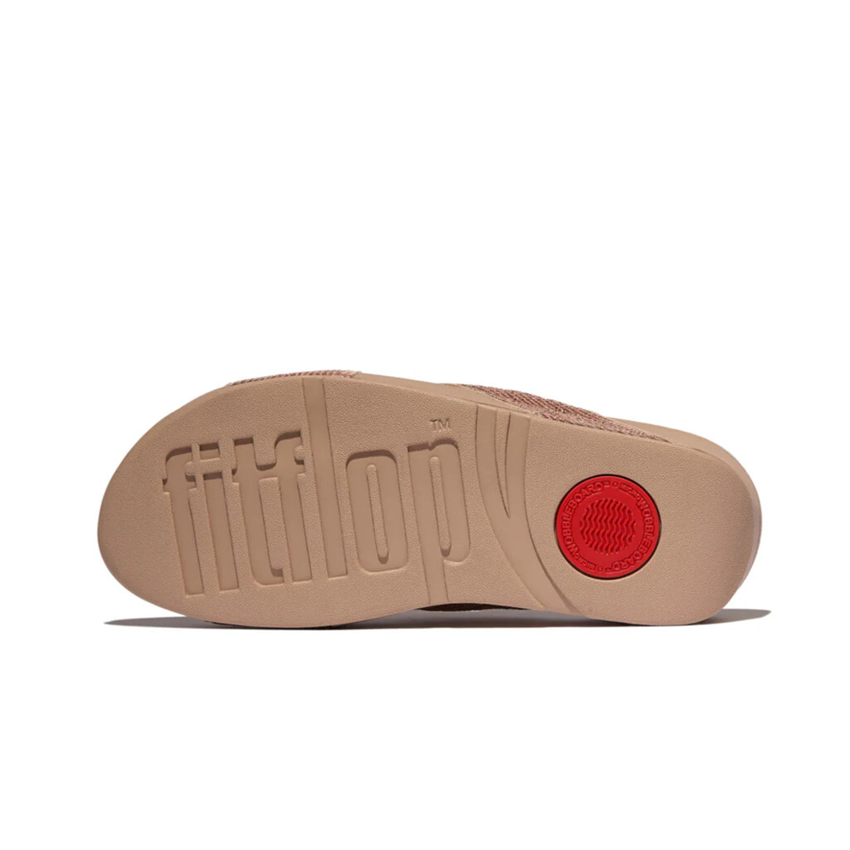 Fitflop Lulu Crinkled-Shimmer Cross Slides #color_Beige